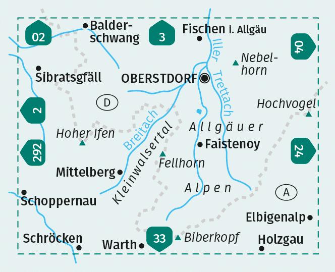 Beispielinhalt (Bild) KOMPASS Wanderkarte 03 Oberstdorf, Kleinwalsertal 1:25.000