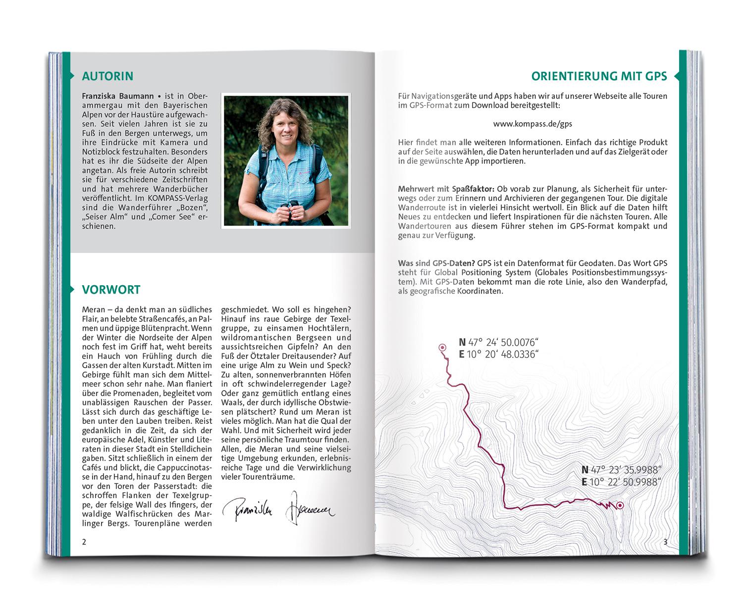 Beispielinhalt (Bild) KOMPASS Wanderführer Meran und Umgebung, Passeiertal, Texelgruppe, Ultental, 60 Touren mit Extra-Tourenkarte