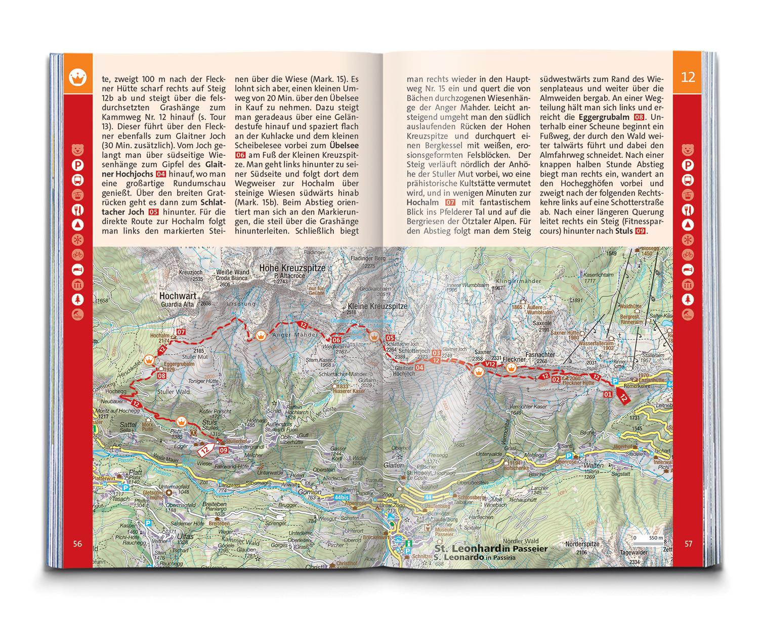 Beispielinhalt (Bild) KOMPASS Wanderführer Meran und Umgebung, Passeiertal, Texelgruppe, Ultental, 60 Touren mit Extra-Tourenkarte