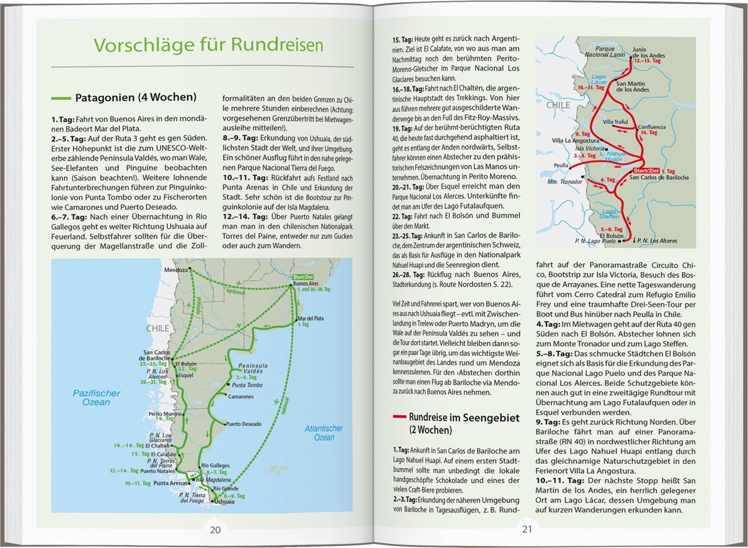 Beispielinhalt (Bild) DUMONT Reise-Handbuch Reiseführer Argentinien