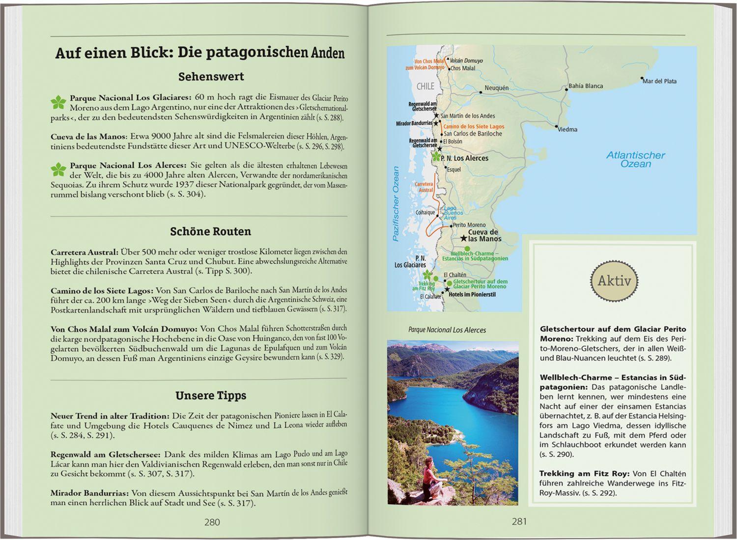 Beispielinhalt (Bild) DUMONT Reise-Handbuch Reiseführer Argentinien