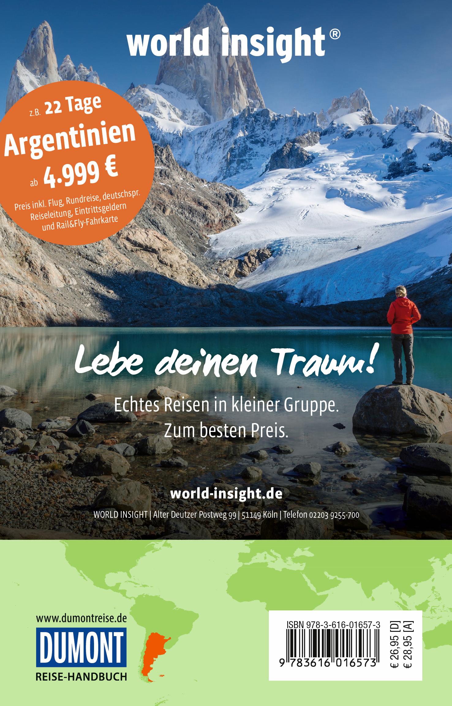 Rückseitencover DUMONT Reise-Handbuch Reiseführer Argentinien