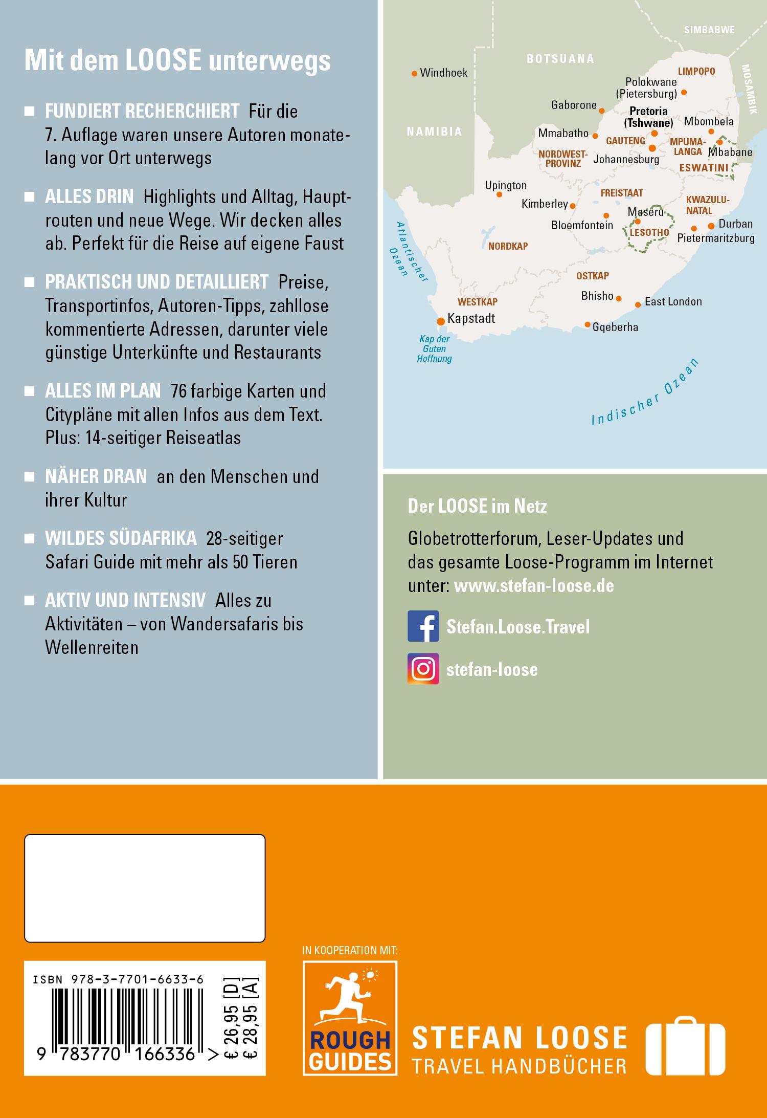 Rückseitencover Stefan Loose Reiseführer Südafrika, Lesotho und eSwatini