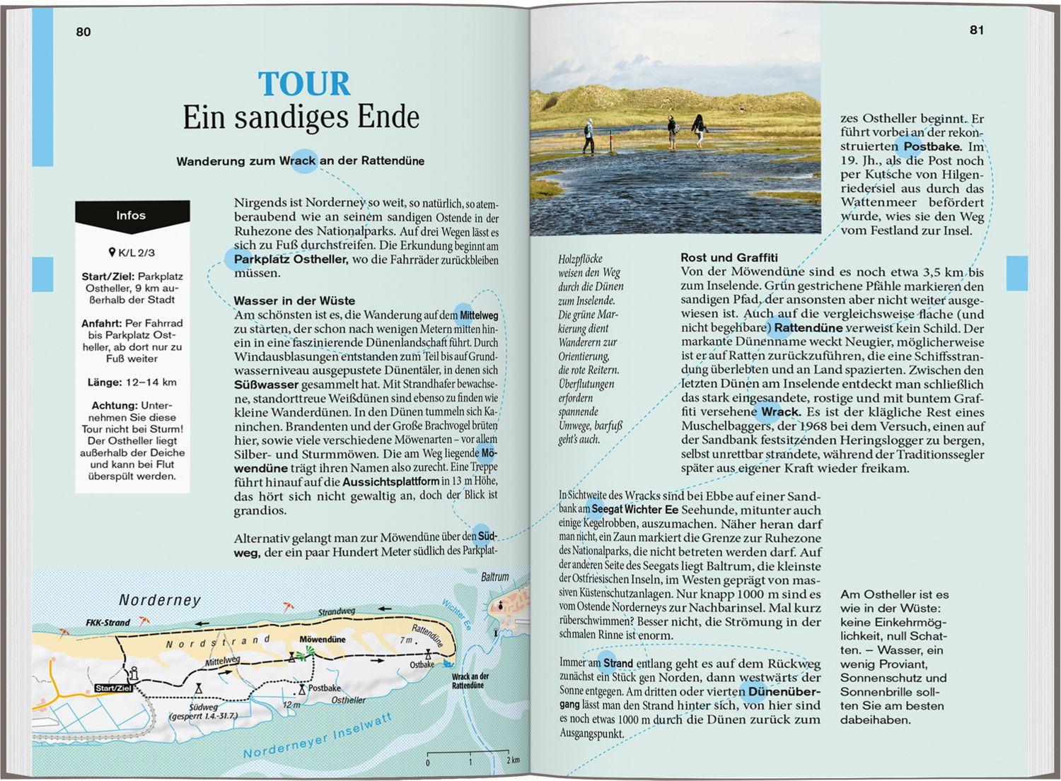 Beispielinhalt (Bild) DUMONT Reise-Taschenbuch Reiseführer Ostfriesische Inseln & Nordseeküste
