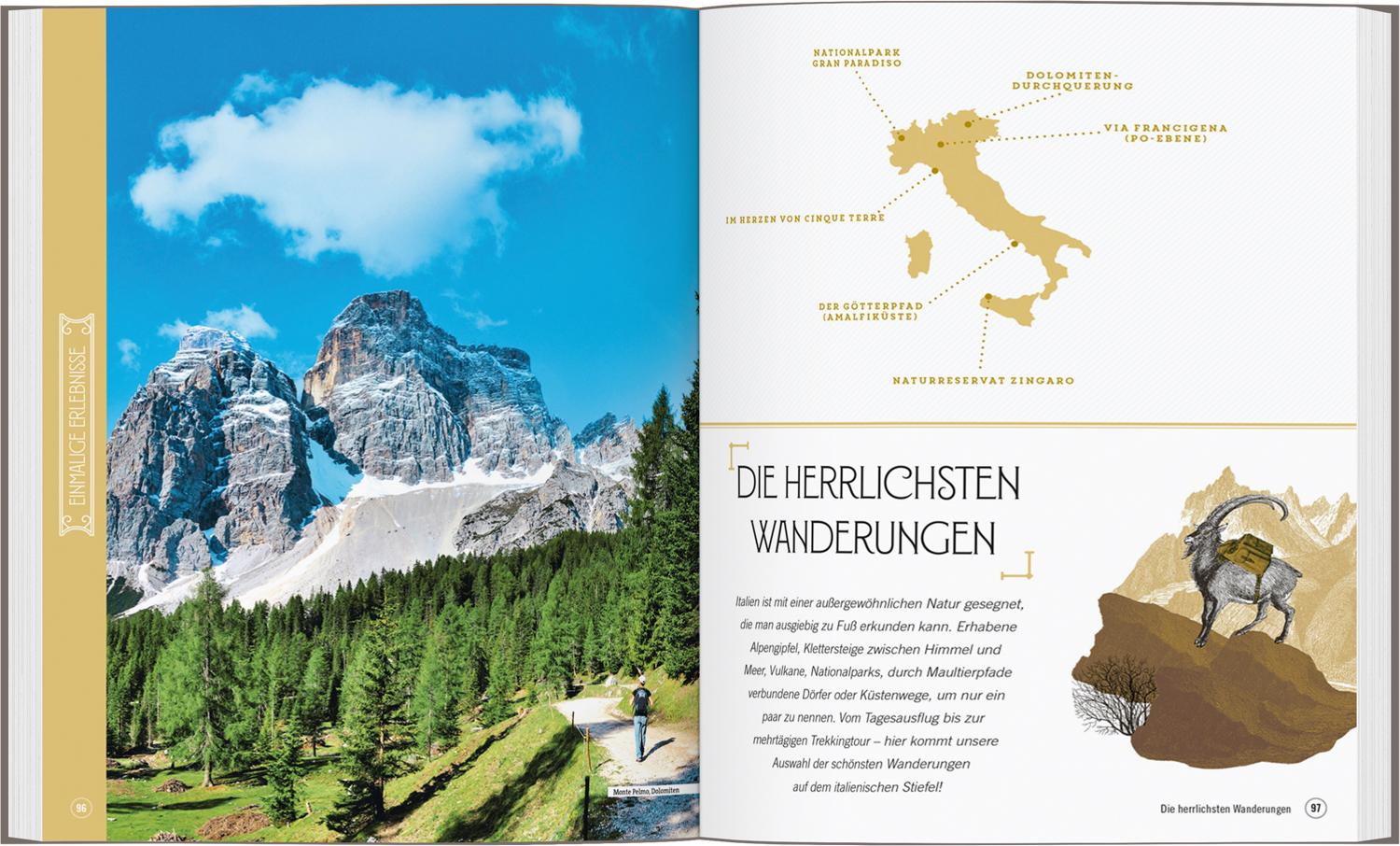 Beispielinhalt (Bild) DUMONT Bildband Atlas der Reiselust Italien