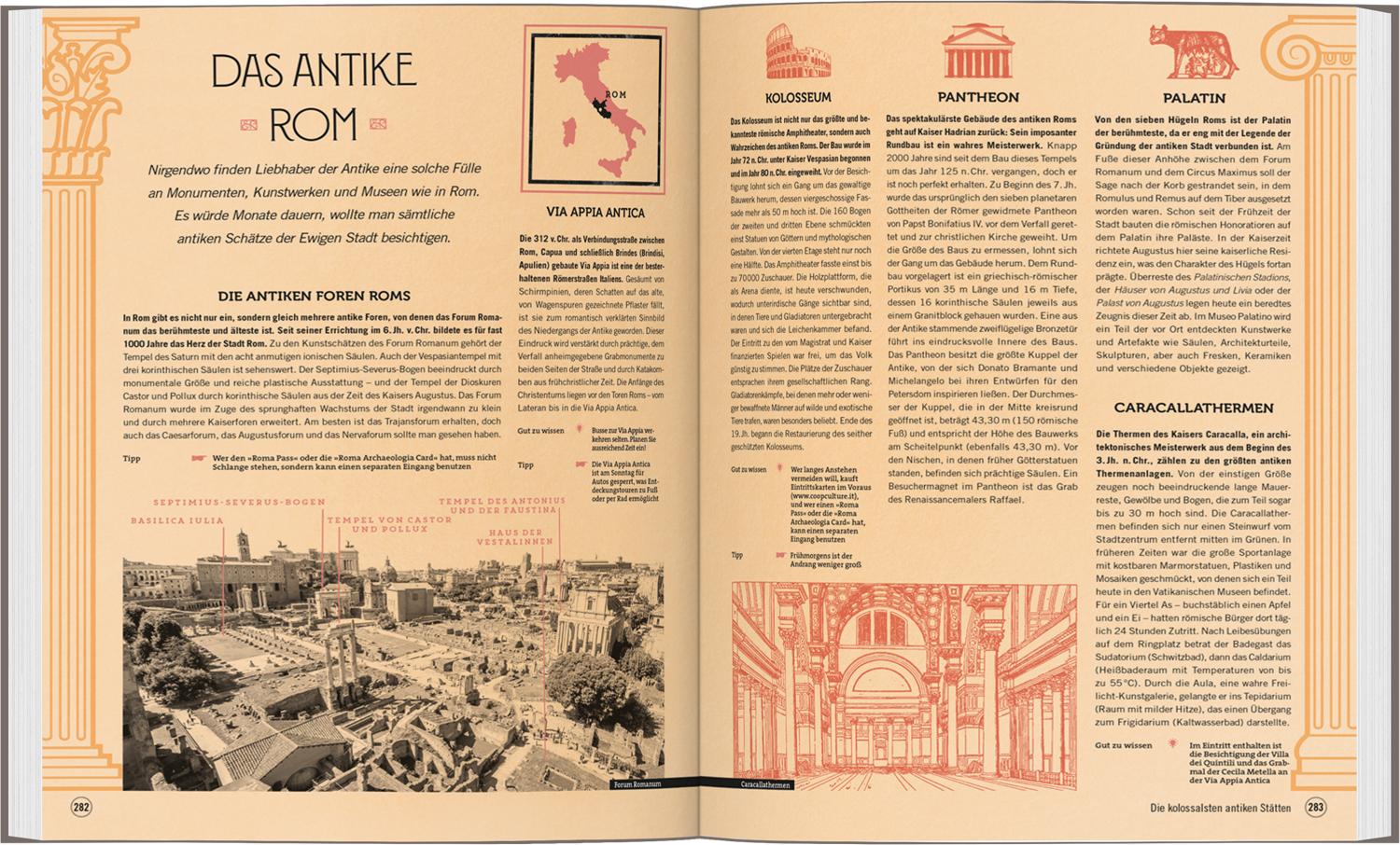 Beispielinhalt (Bild) DUMONT Bildband Atlas der Reiselust Italien