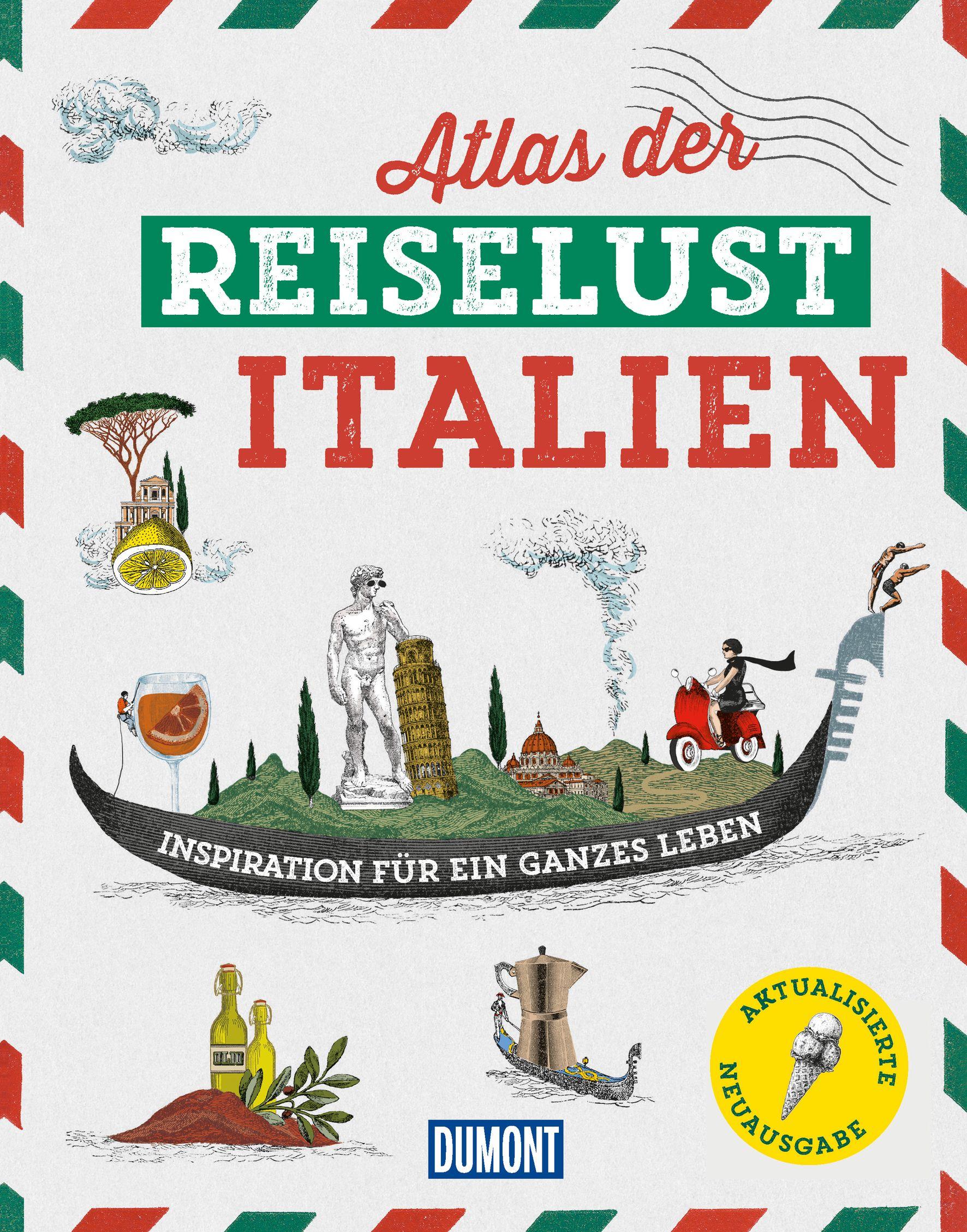 Vorderes Coverbild DUMONT Bildband Atlas der Reiselust Italien