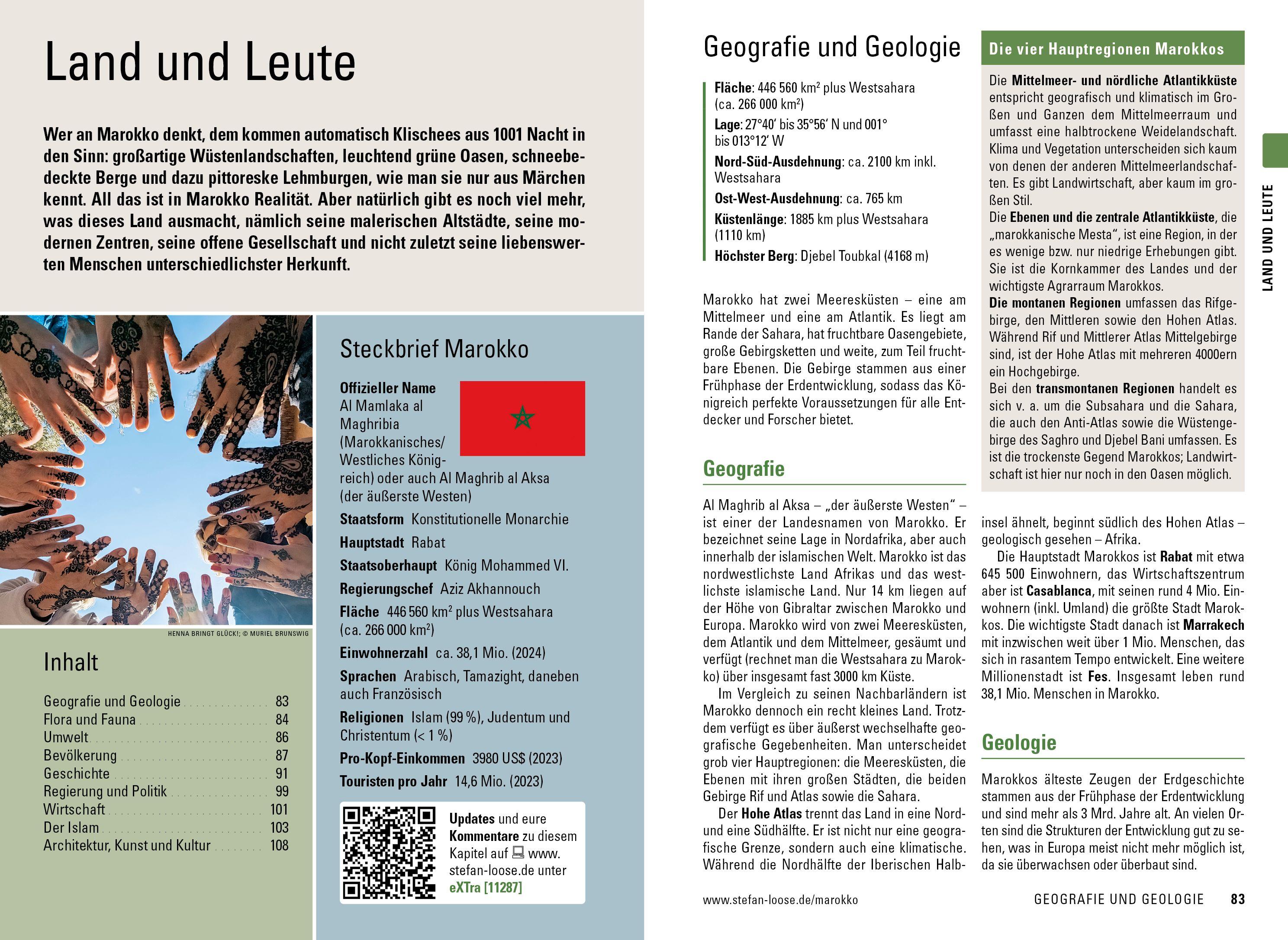 Beispielinhalt (Bild) Stefan Loose Reiseführer Marokko