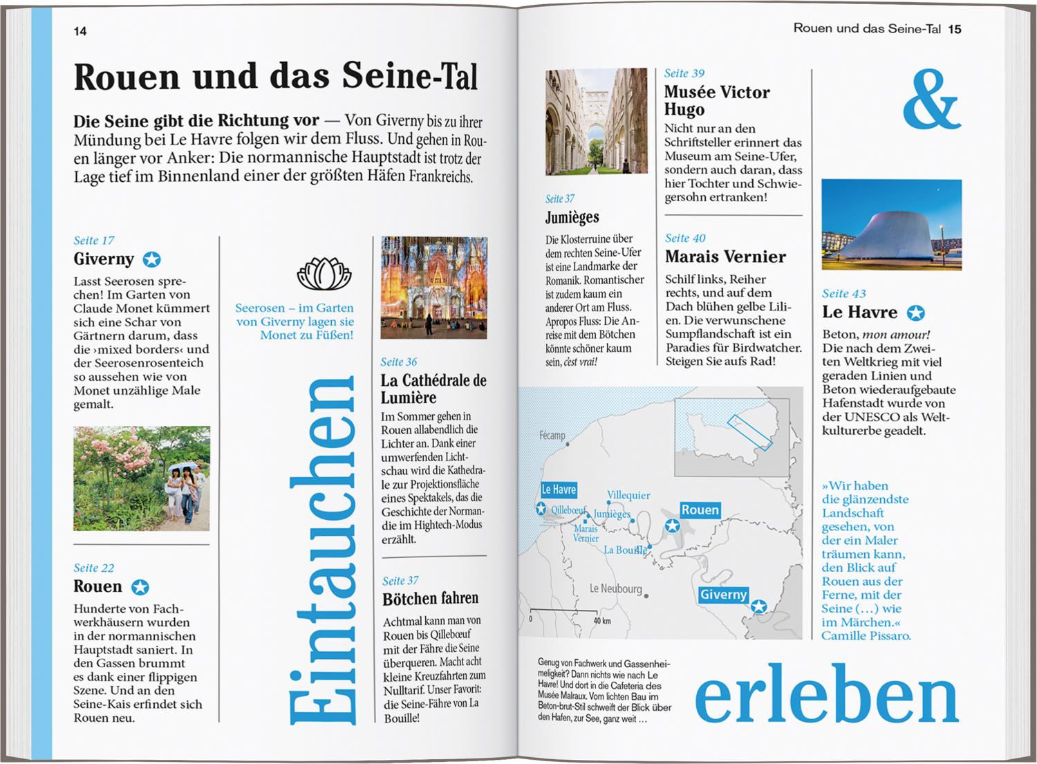 Beispielinhalt (Bild) DUMONT Reise-Taschenbuch Reiseführer Normandie