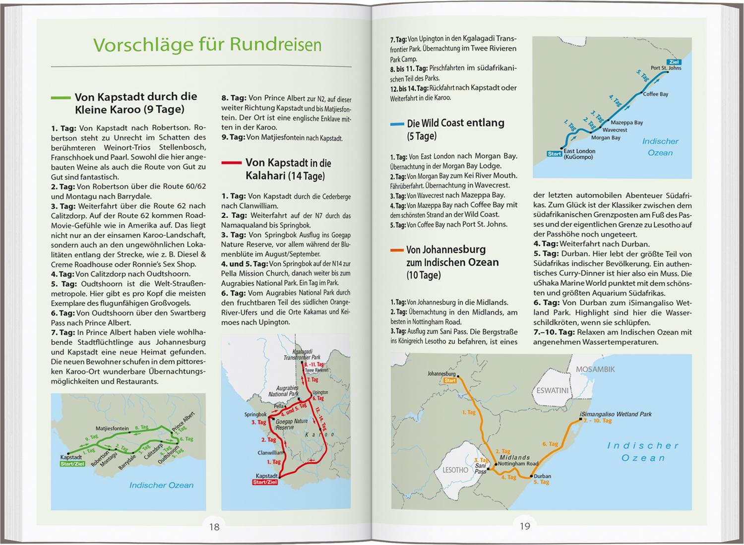 Beispielinhalt (Bild) DUMONT Reise-Handbuch Reiseführer Südafrika