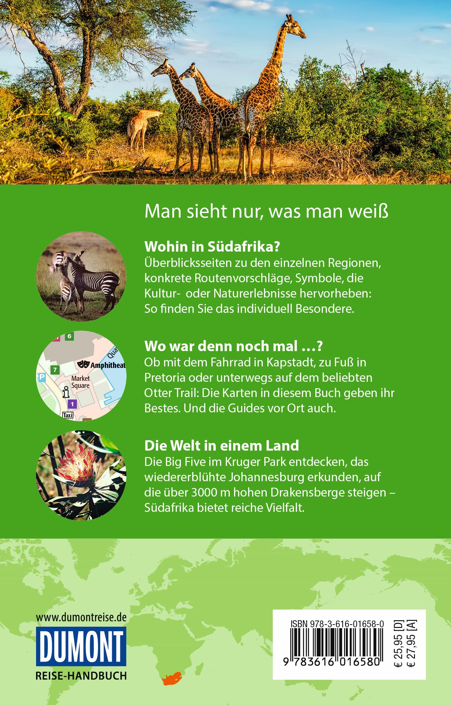 Rückseitencover DUMONT Reise-Handbuch Reiseführer Südafrika