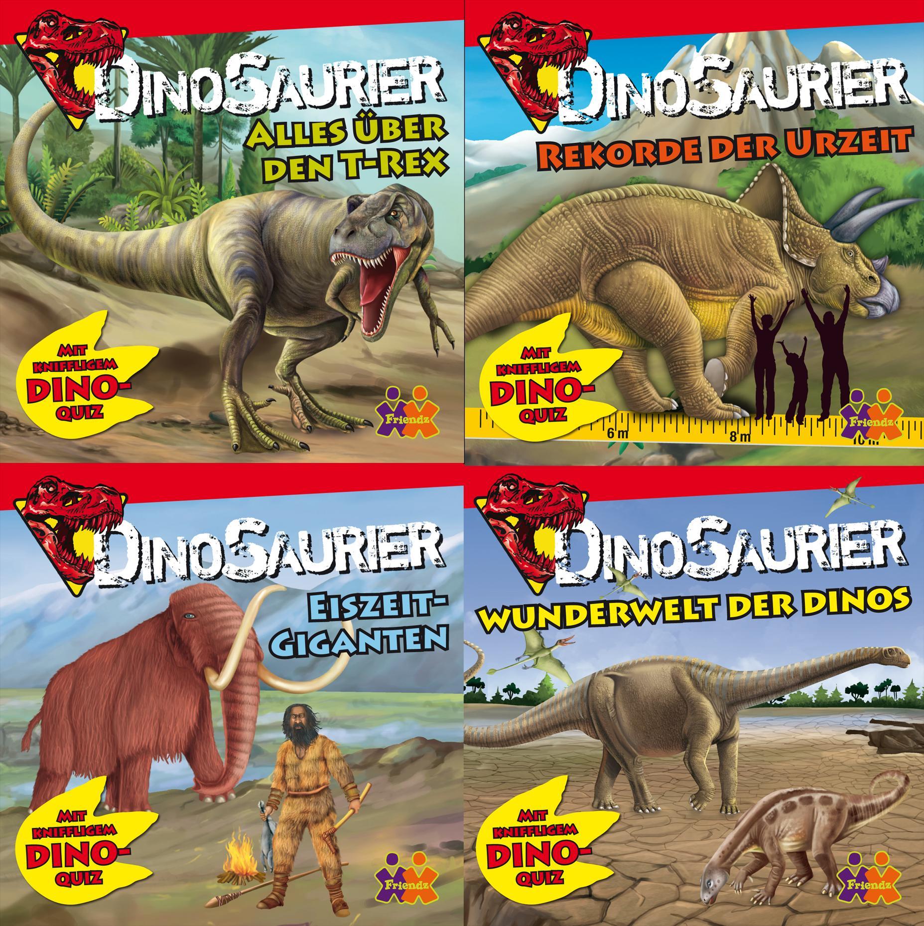 Vorderes Coverbild Dinosaurier. Minibuch 4er-Set