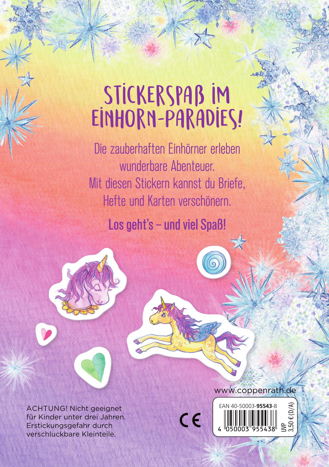 Rückseitencover Sticker (Einhorn-Paradies)