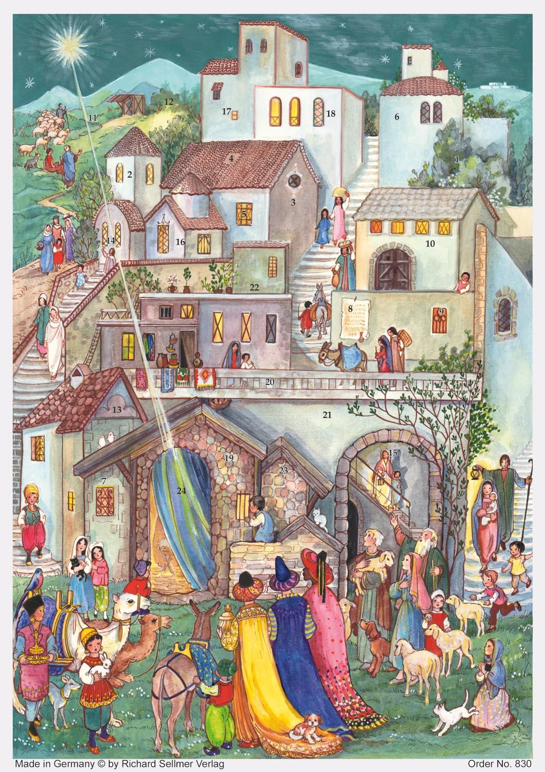 Vorderes Coverbild Adventskalender "Heilige drei Könige in bethlehem"