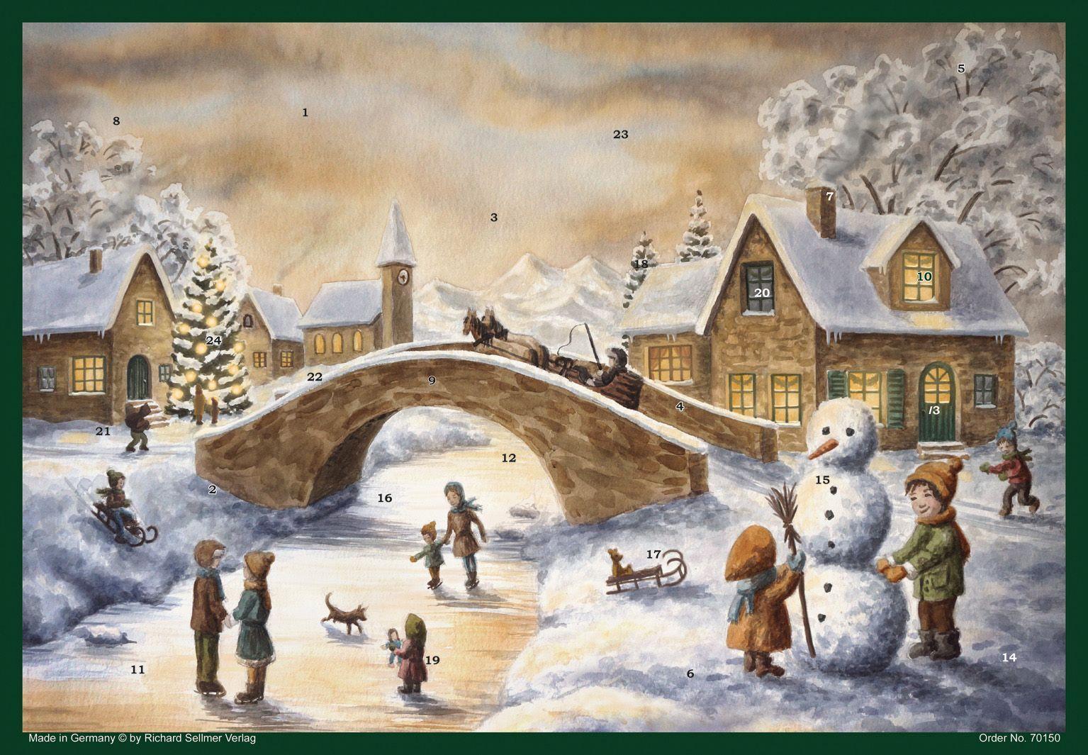 Vorderes Coverbild Adventskalender "An der Brücke"