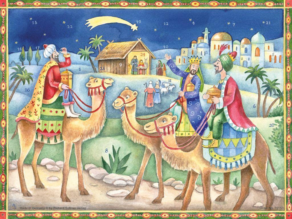 Vorderes Coverbild Adventskalender "Heilige Drei Könige bringen Gaben"