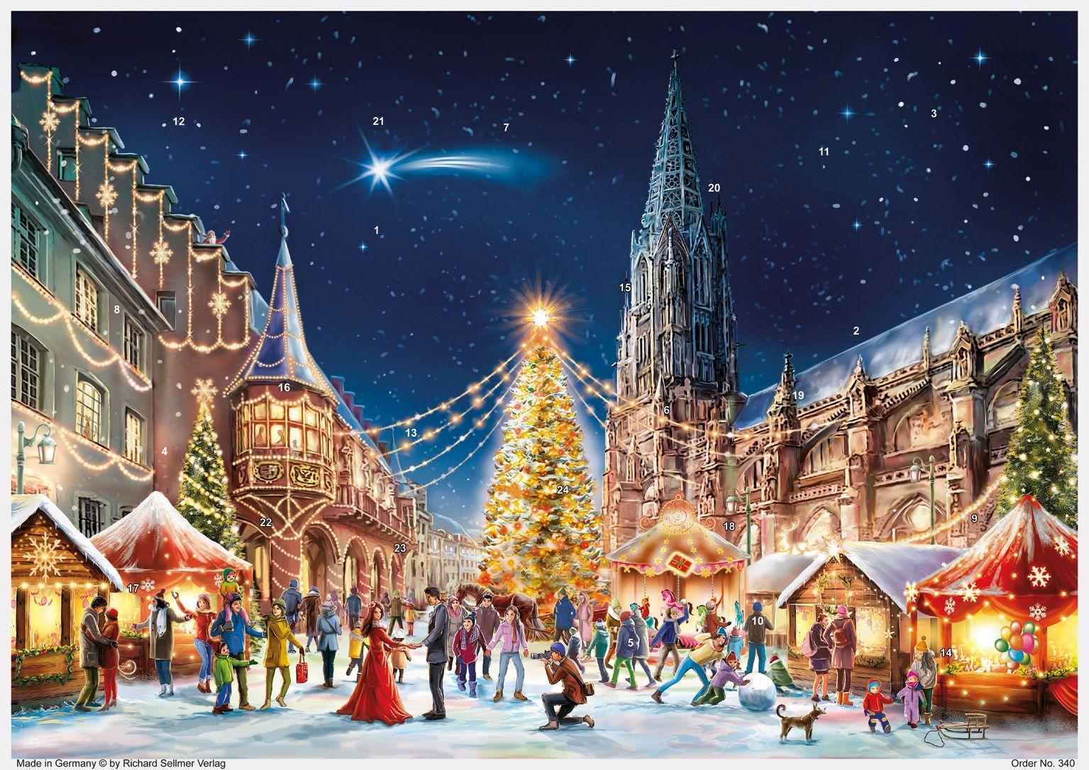Vorderes Coverbild Adventskalender "Freiburg"