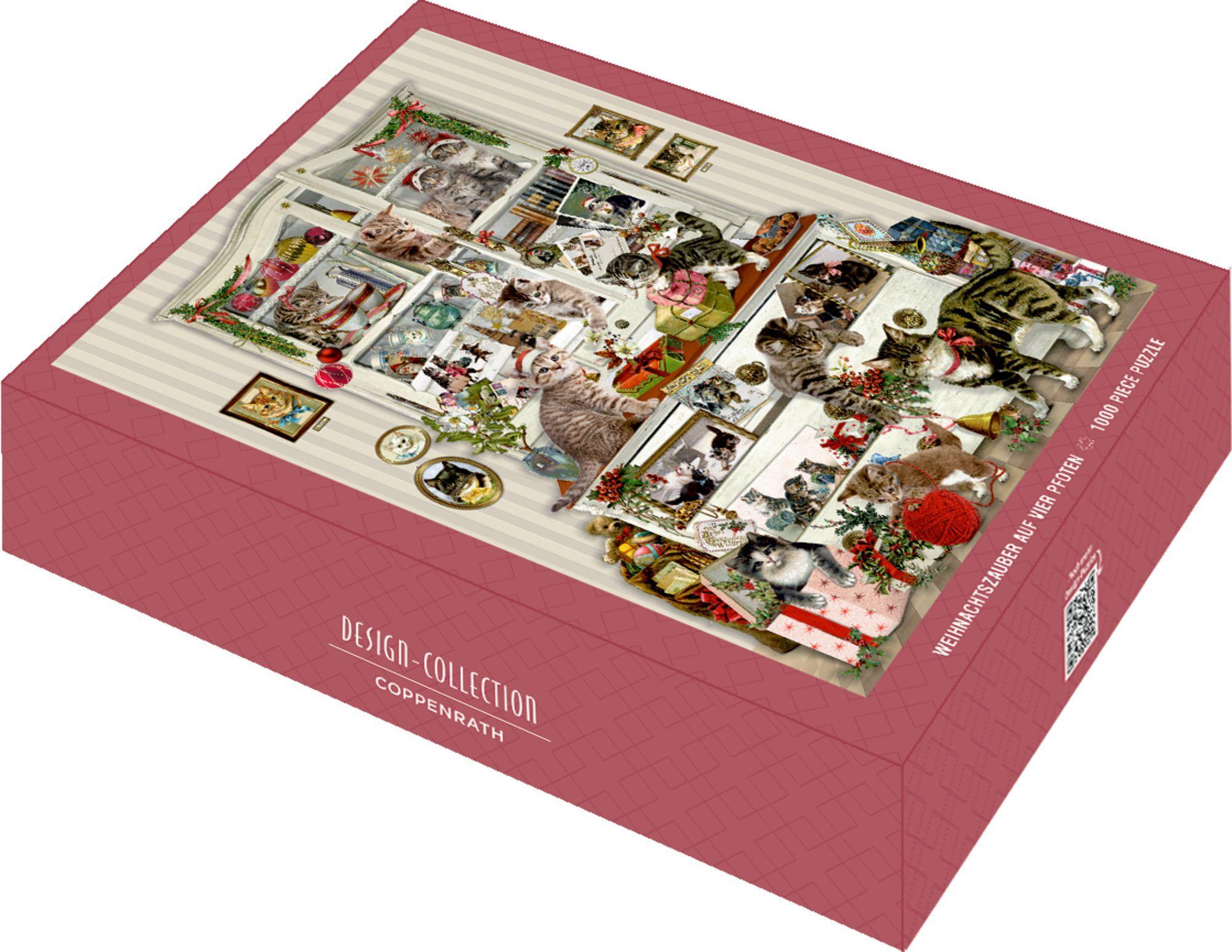 Beispielinhalt (Bild) Puzzle - Weihnachtszauber auf vier Pfoten. 1000 Teile