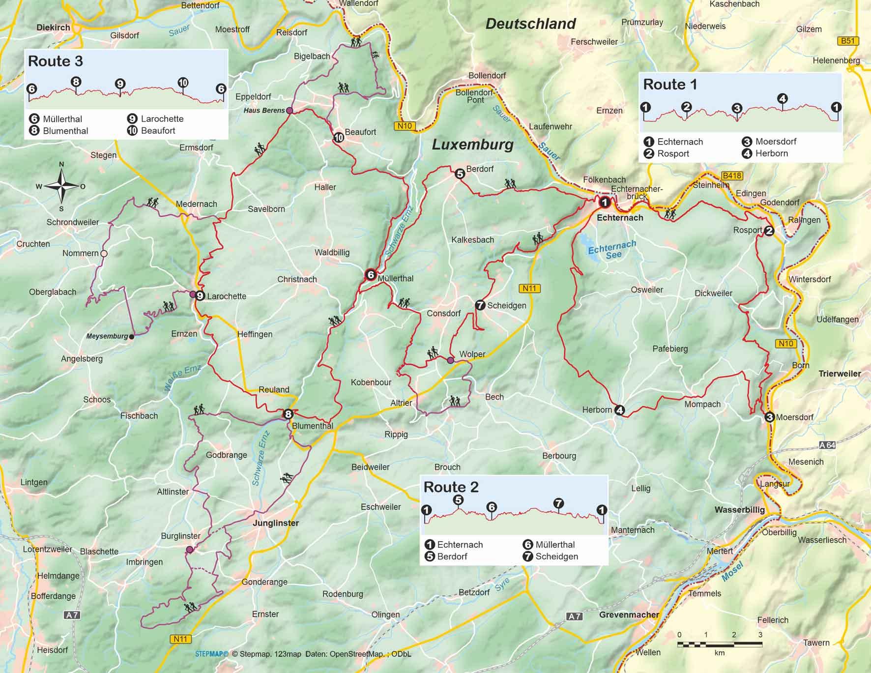 Beispielinhalt (Bild) Luxemburg: Mullerthal Trail