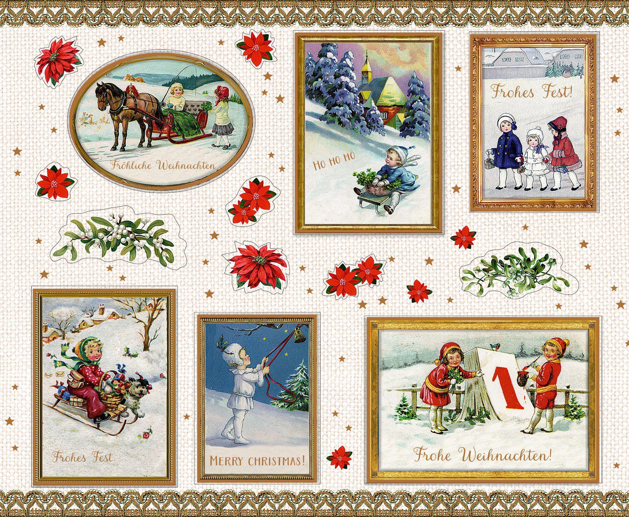 Beispielinhalt (Bild) Stickerbuch - Nostalgische Weihnachtswelt