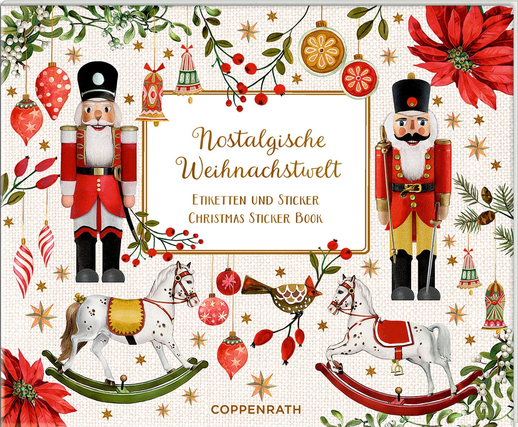 Vorderes Coverbild Stickerbuch - Nostalgische Weihnachtswelt