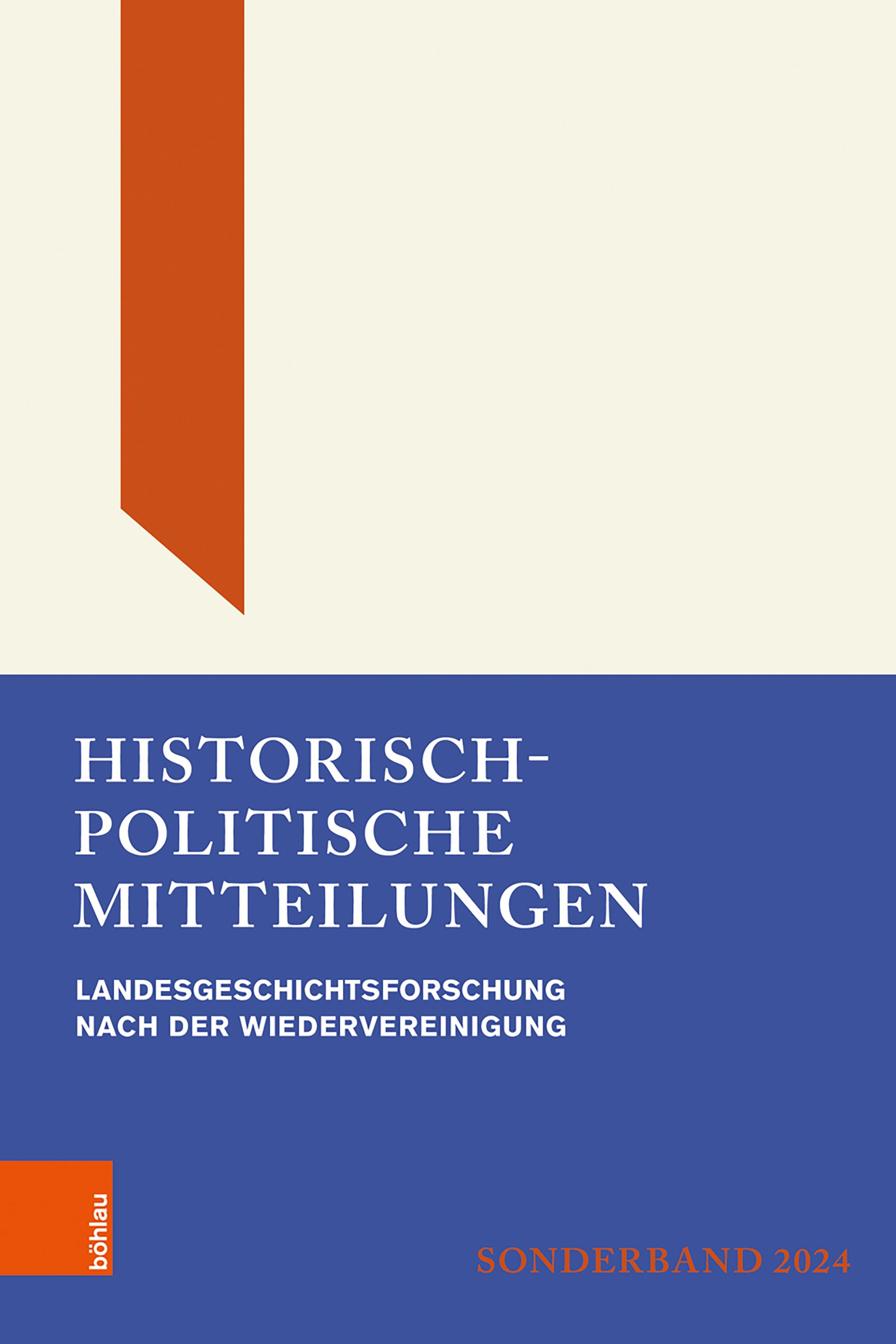 Vorderes Coverbild Historisch-Politische Mitteilungen