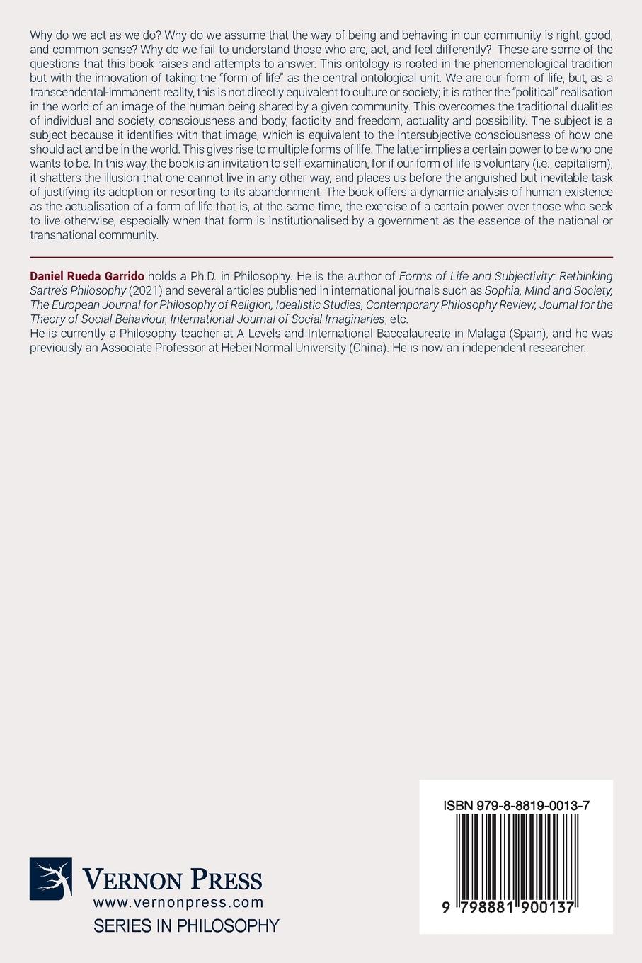 Rückseitencover Being and Power. A Phenomenological Ontology of Forms of Life