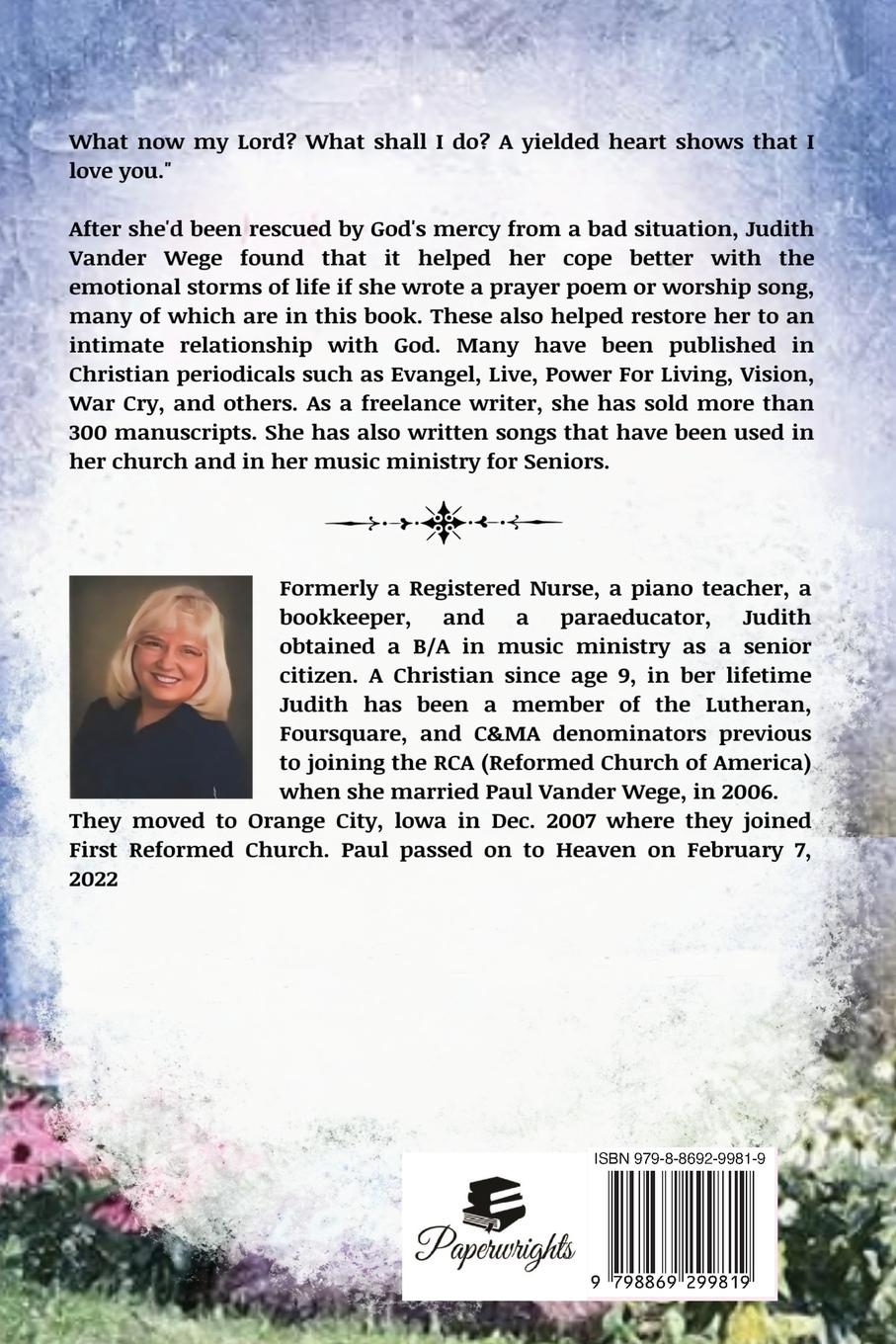 Rückseitencover Songs and Poems from a Yielded Heart