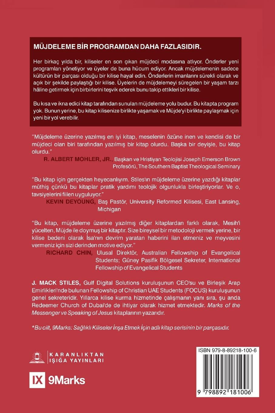 Rückseitencover Evangelism / Mu¿jdeleme