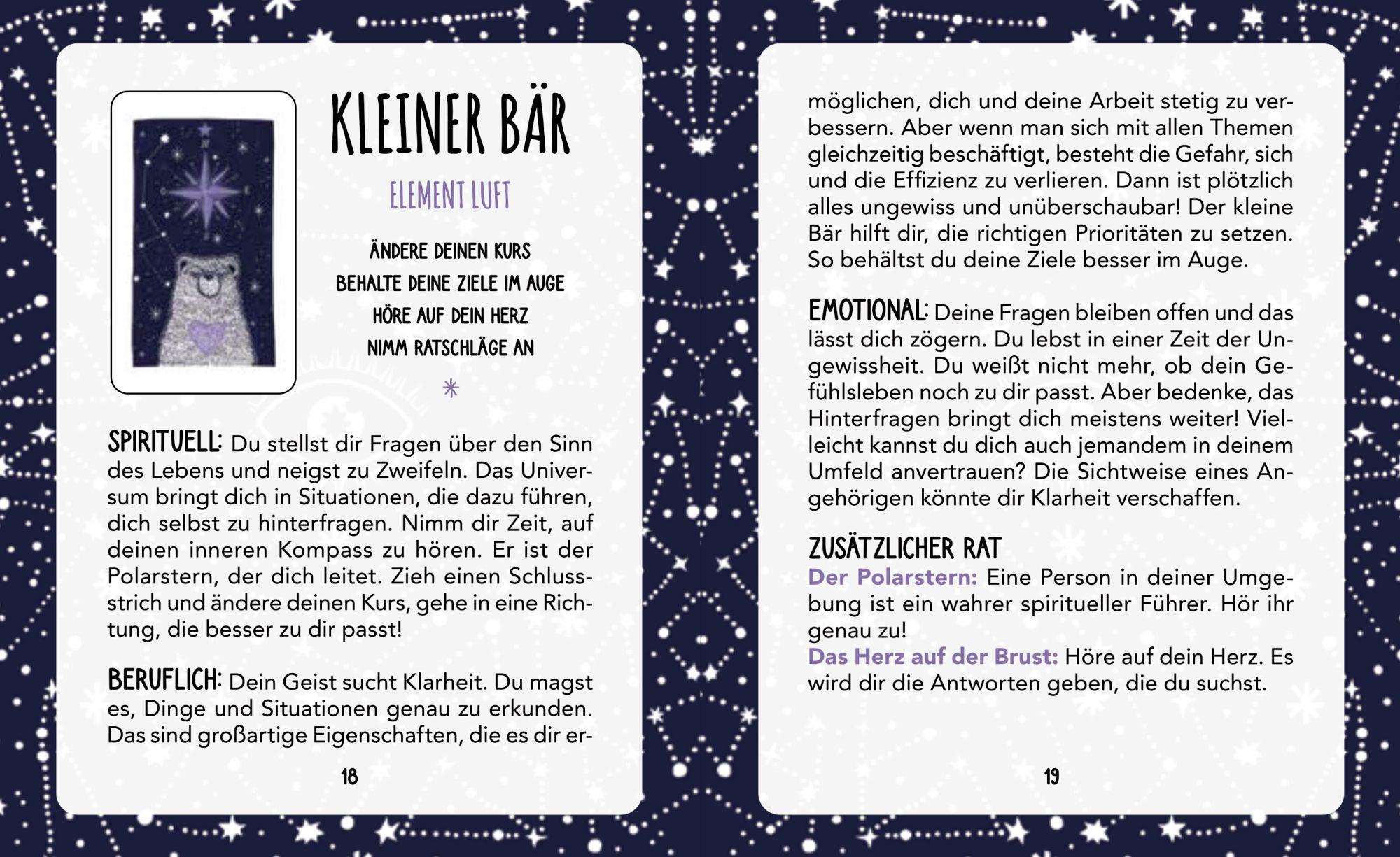 Beispielinhalt (Bild) Mein kleines Sternorakel