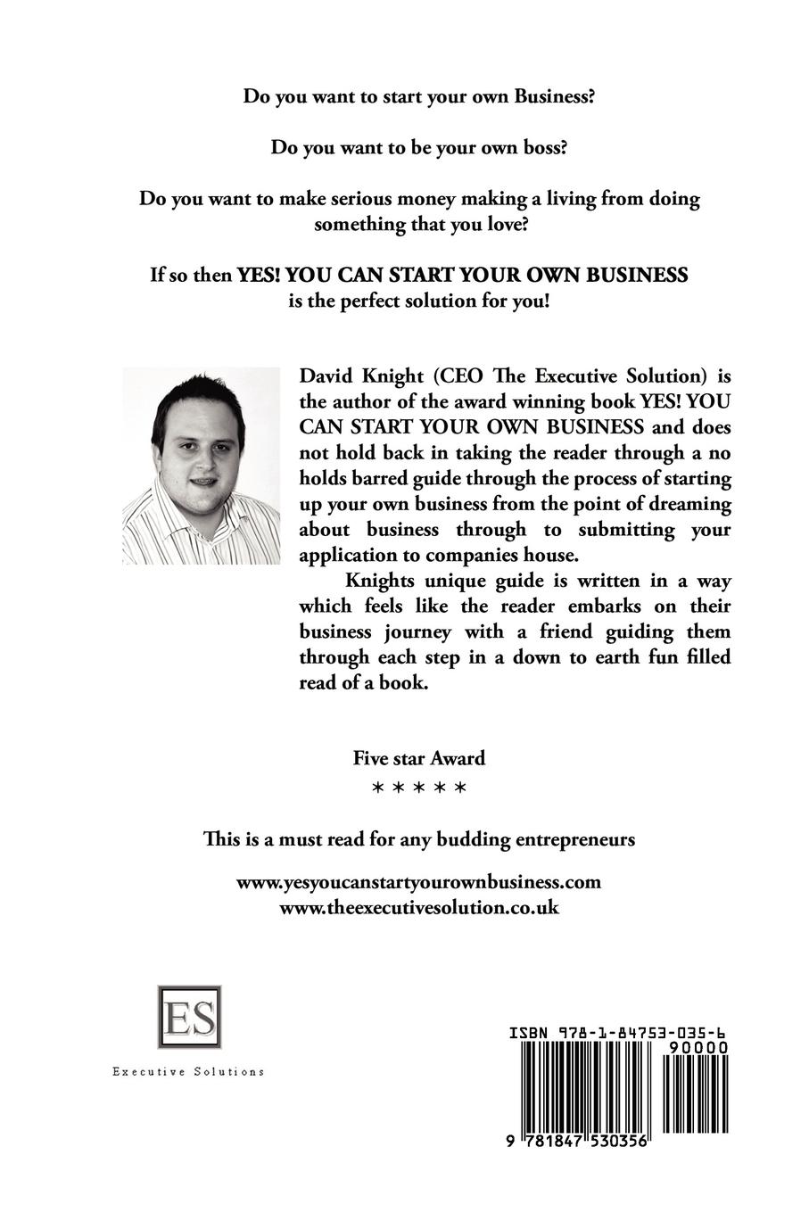 Rückseitencover Yes! You can start your own business