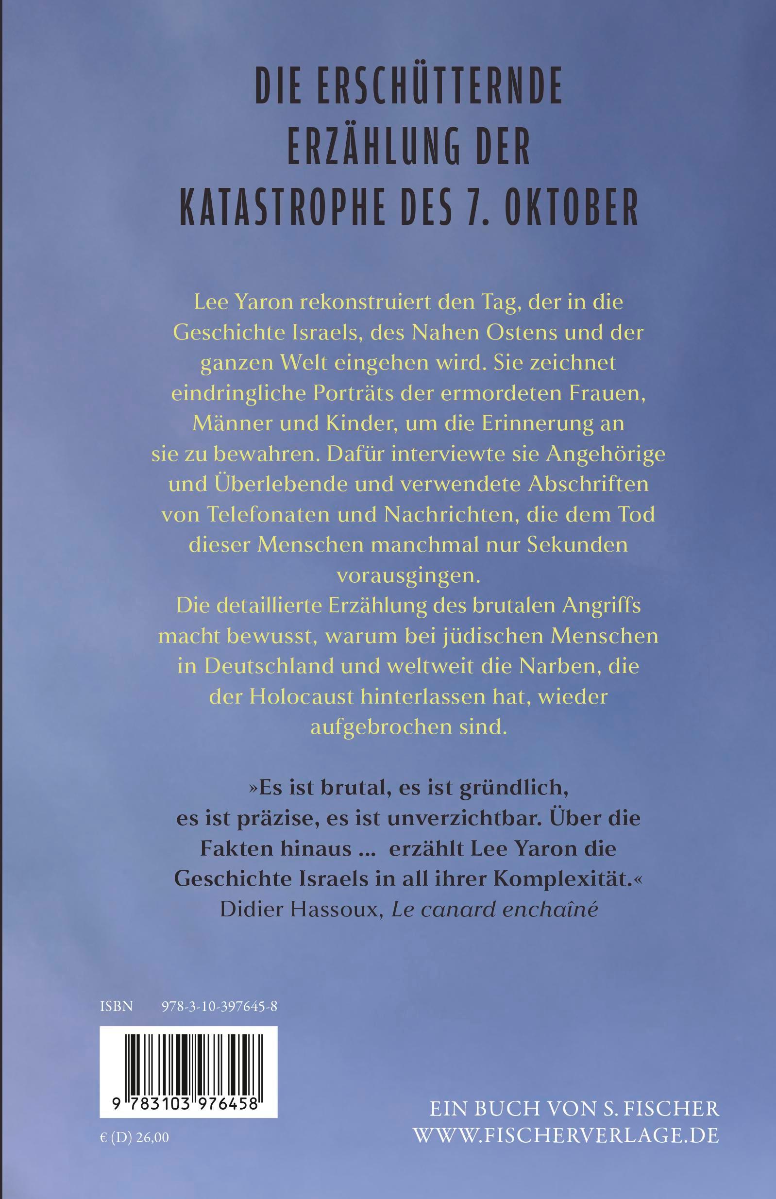 Rückseitencover Israel, 7. Oktober