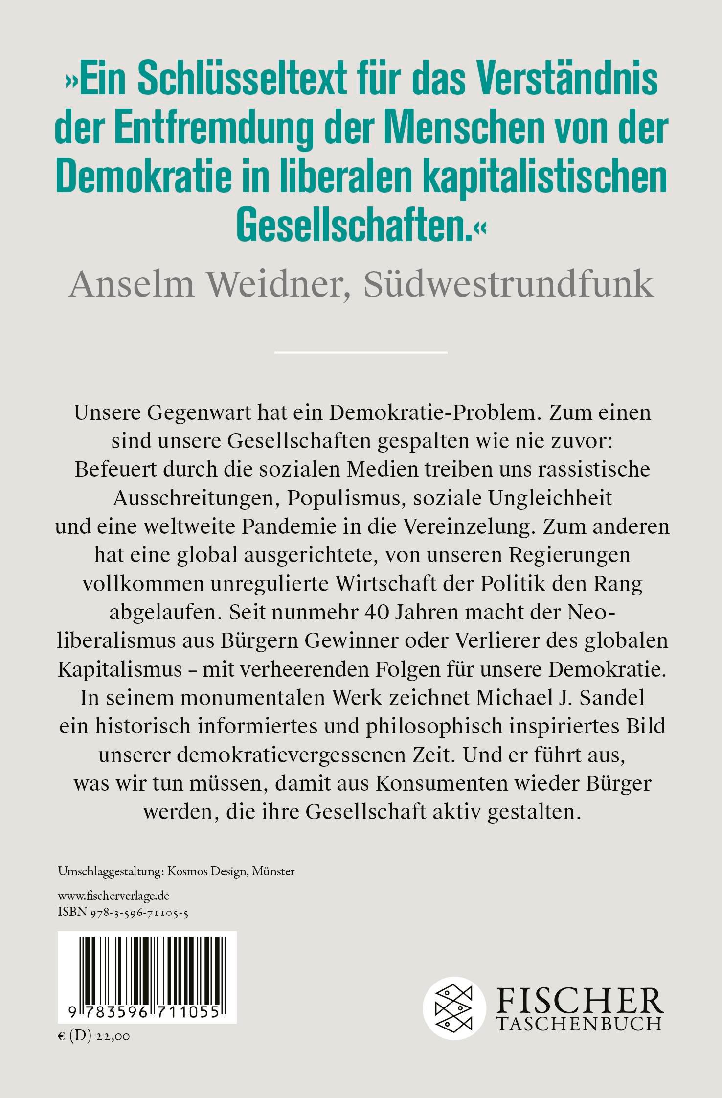 Rückseitencover Das Unbehagen in der Demokratie