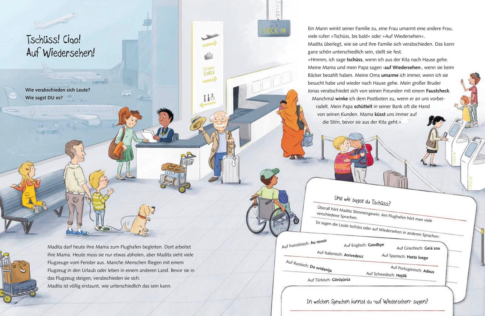 Beispielinhalt (Bild) Tschüss und Kuss