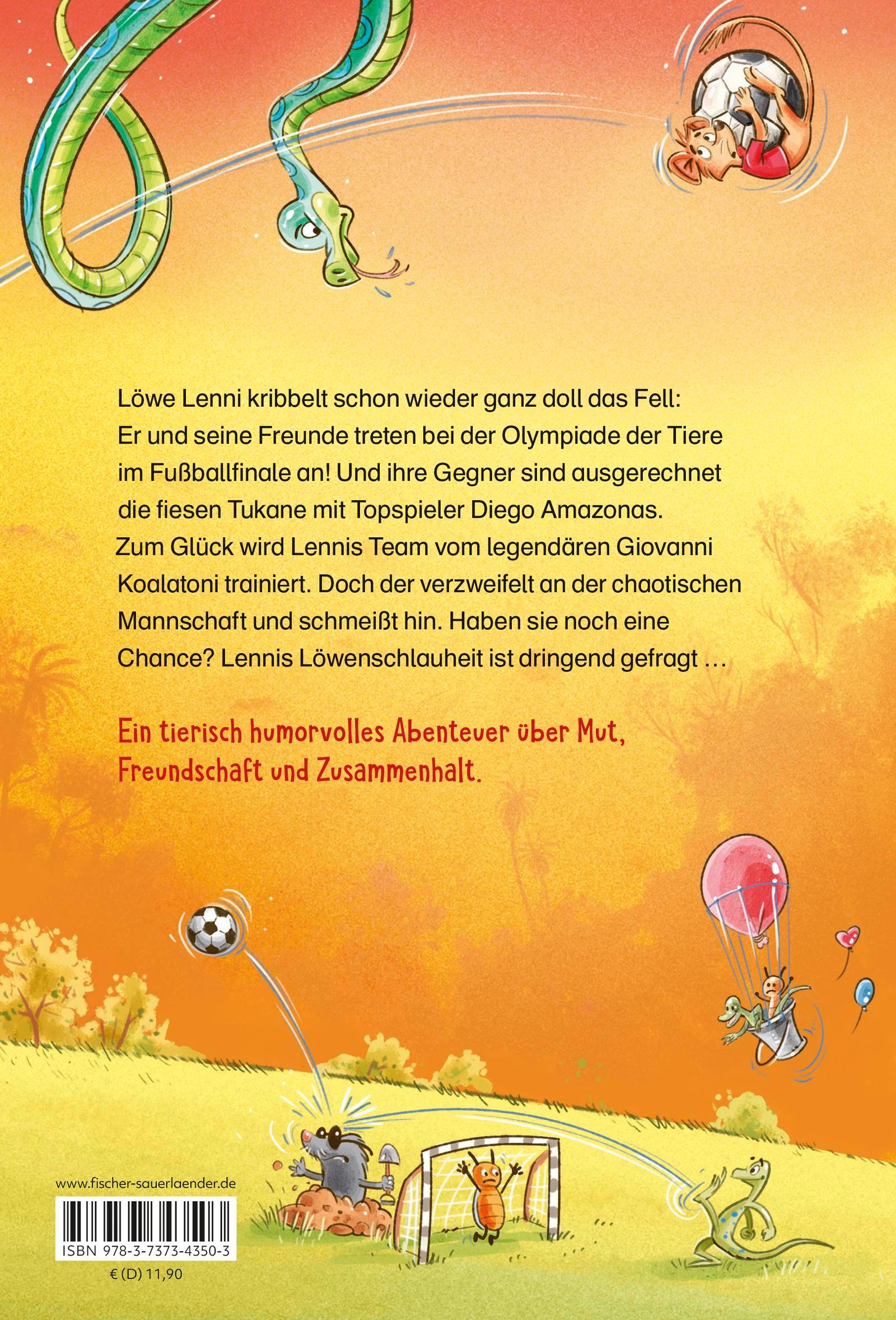 Rückseitencover Olympiade der Tiere - Gut gekickt, Löwe!