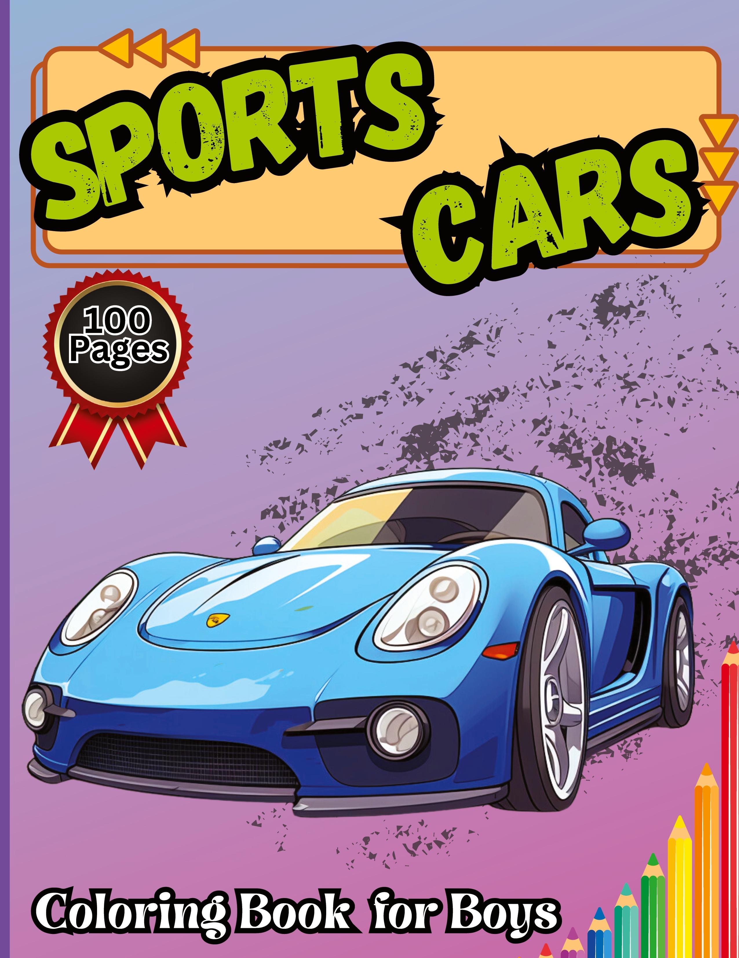 Vorderes Coverbild Sports Cars Coloring Book for Boys