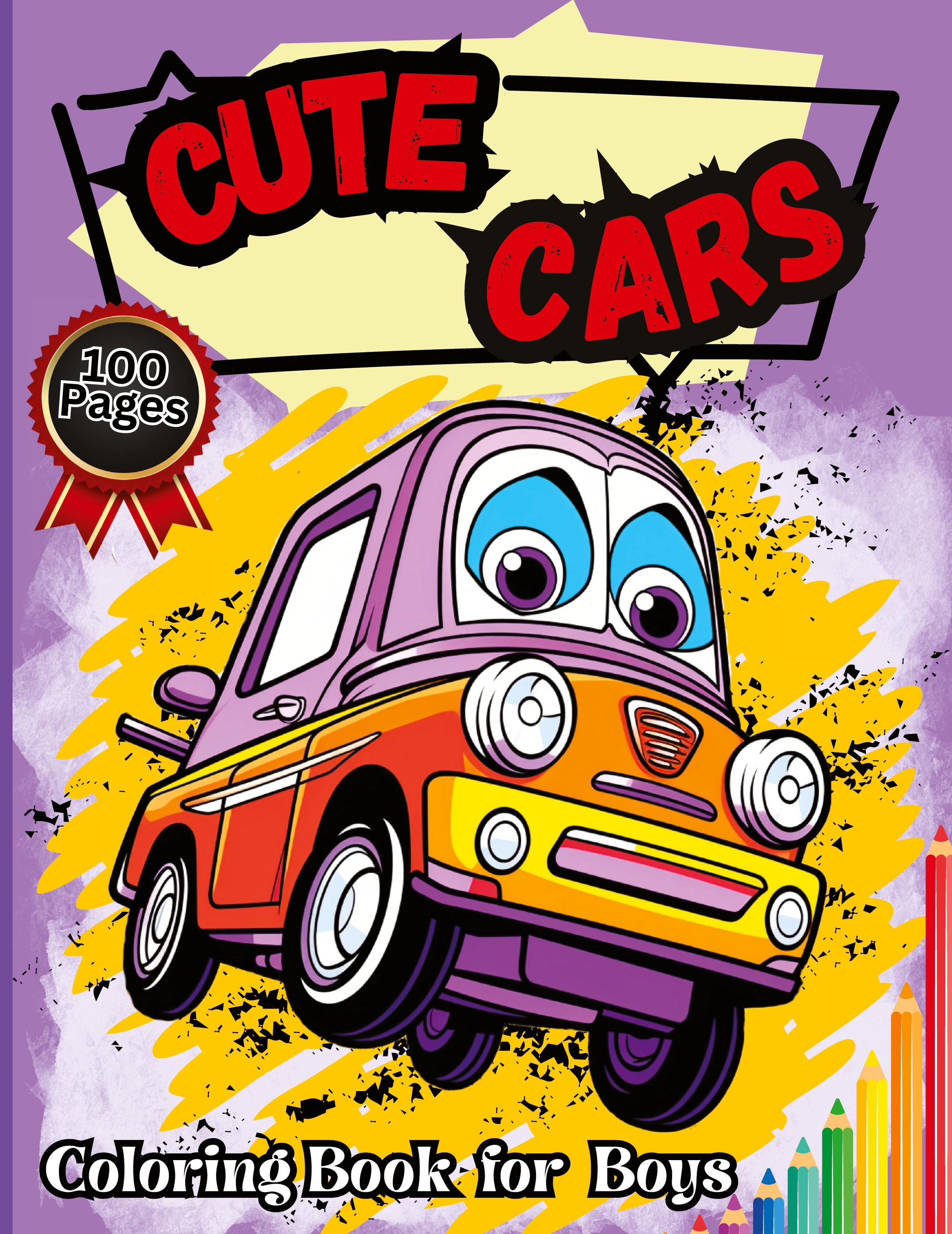 Vorderes Coverbild Cute Cars Coloring Book for Boys