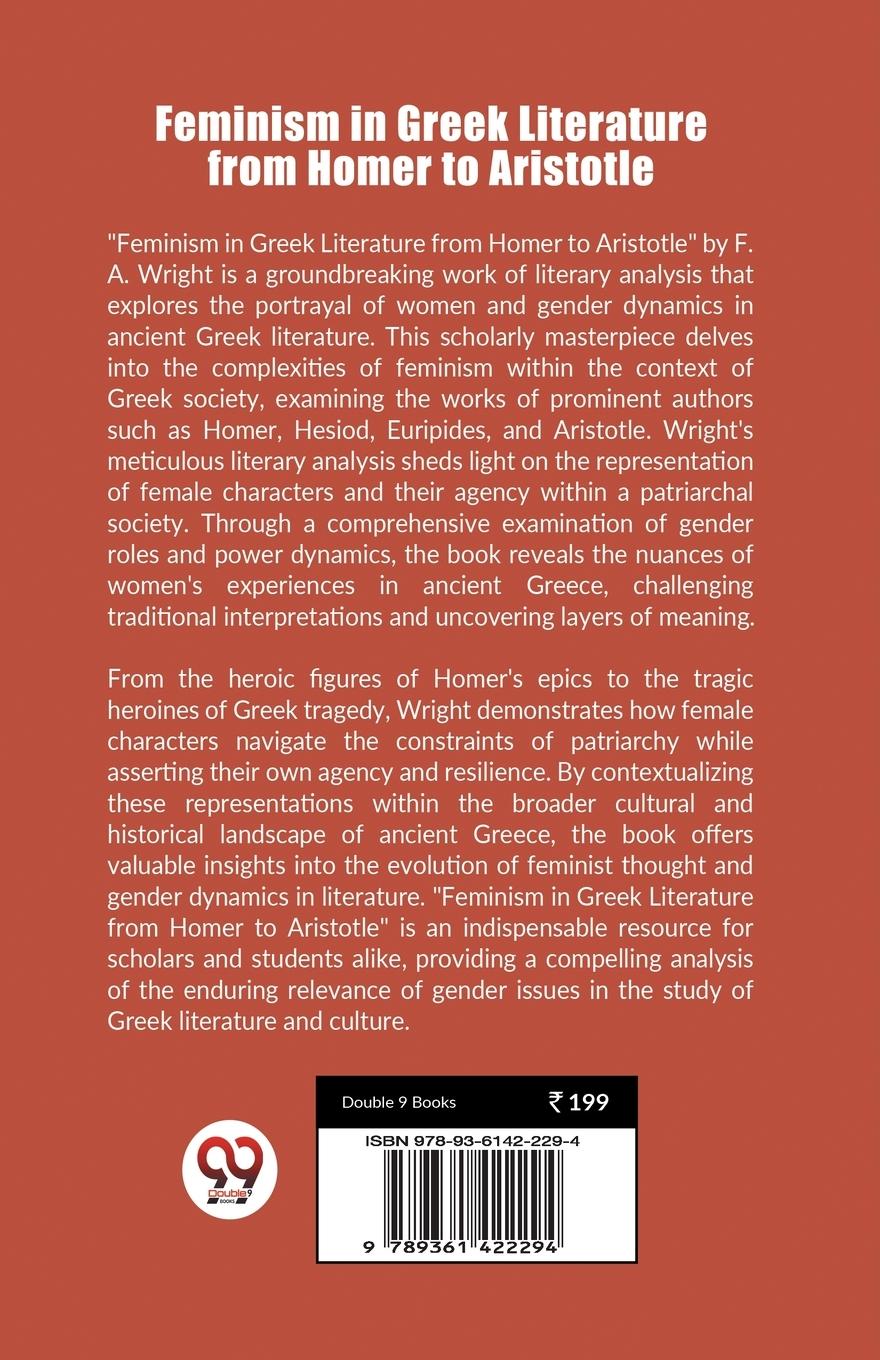 Rückseitencover Feminism in Greek Literature from Homer to Aristotle