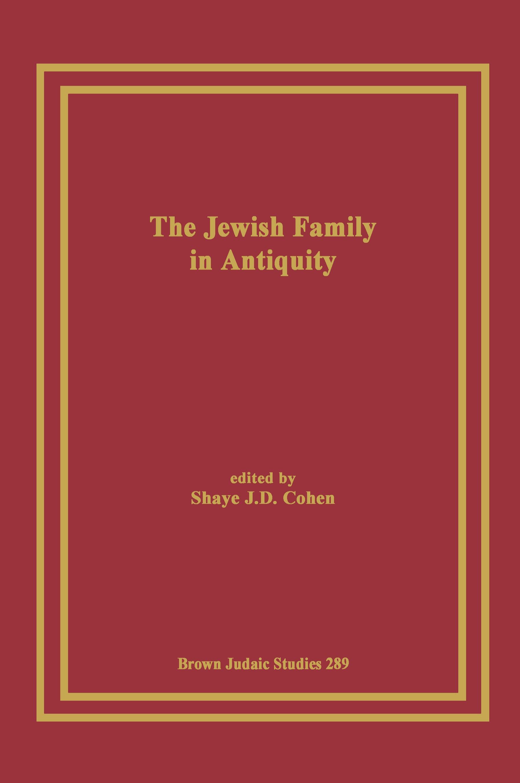 Vorderes Coverbild The Jewish Family in Antiquity