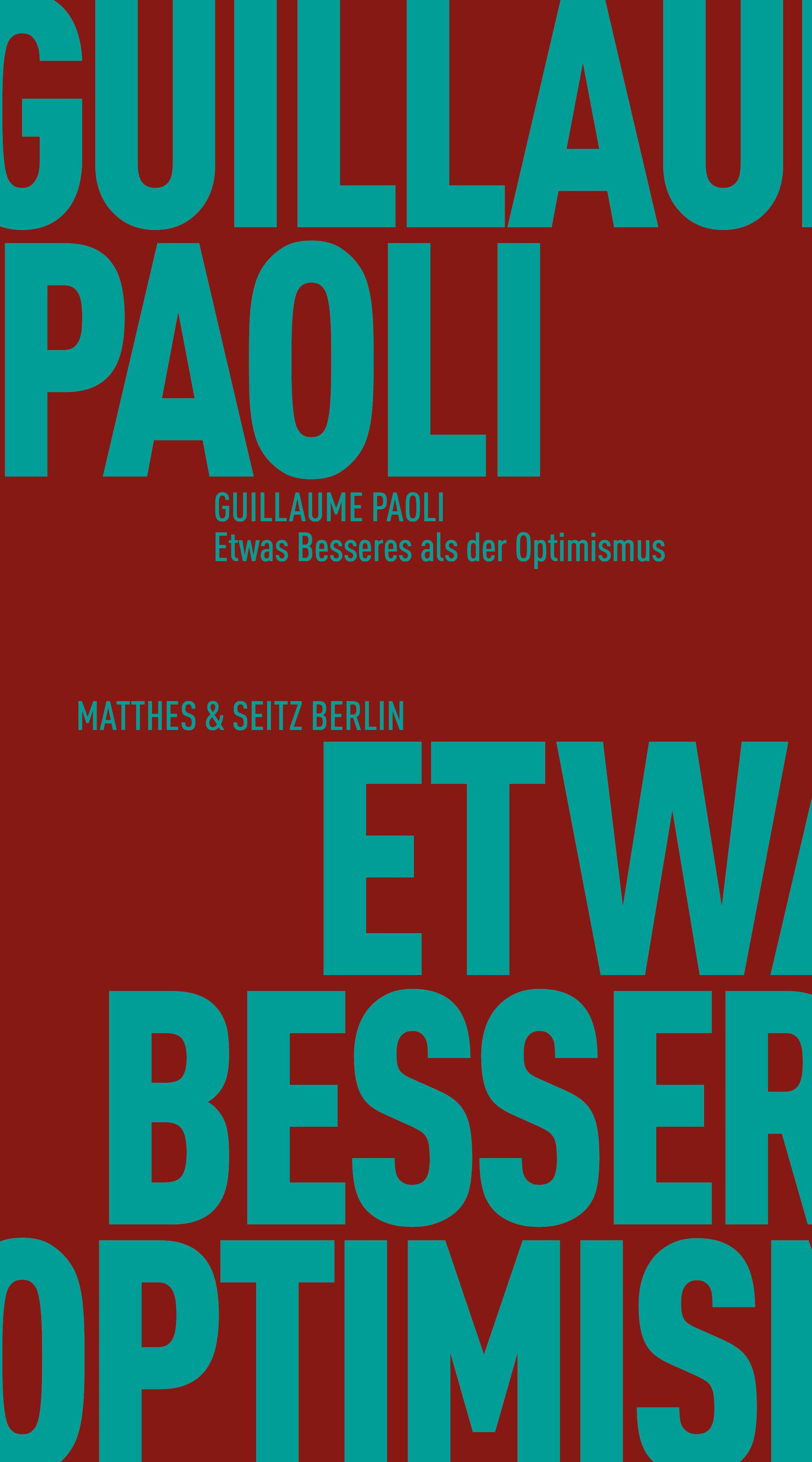 Vorderes Coverbild Etwas Besseres als der Optimismus