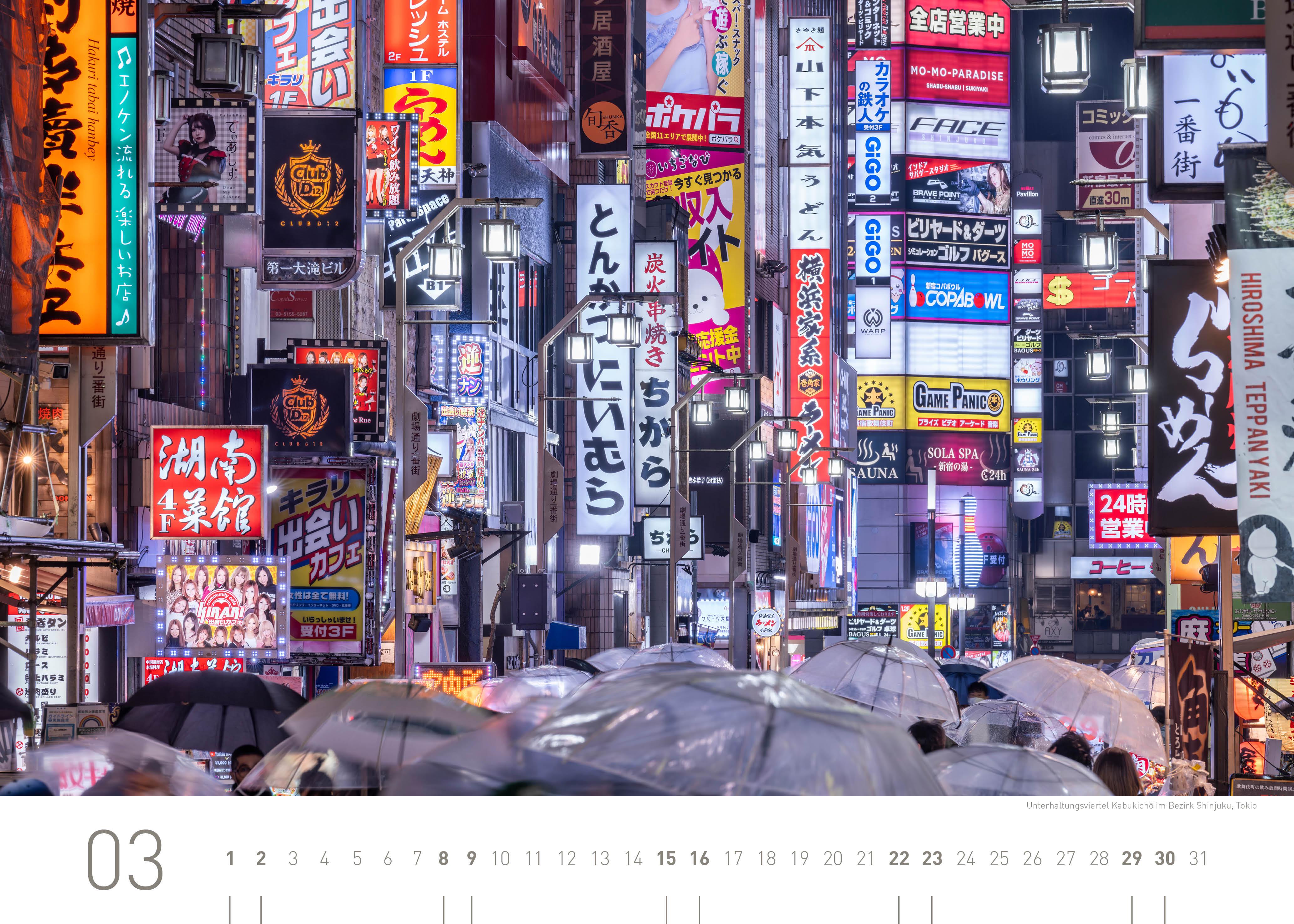Beispielinhalt (Bild) 360° Japan Exklusivkalender 2025