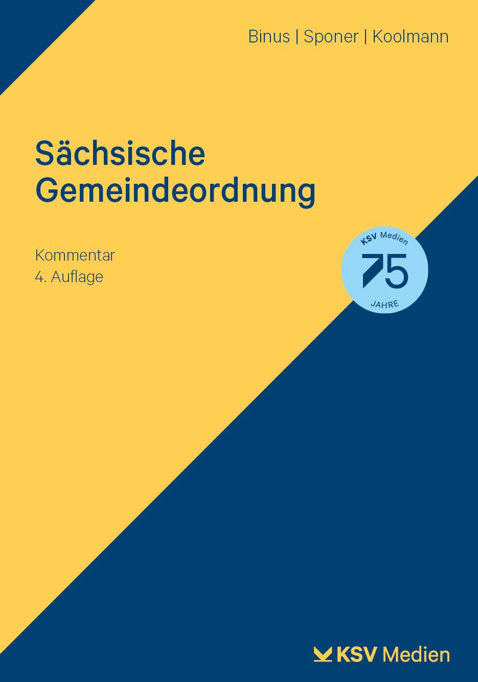 Vorderes Coverbild Sächsische Gemeindeordnung