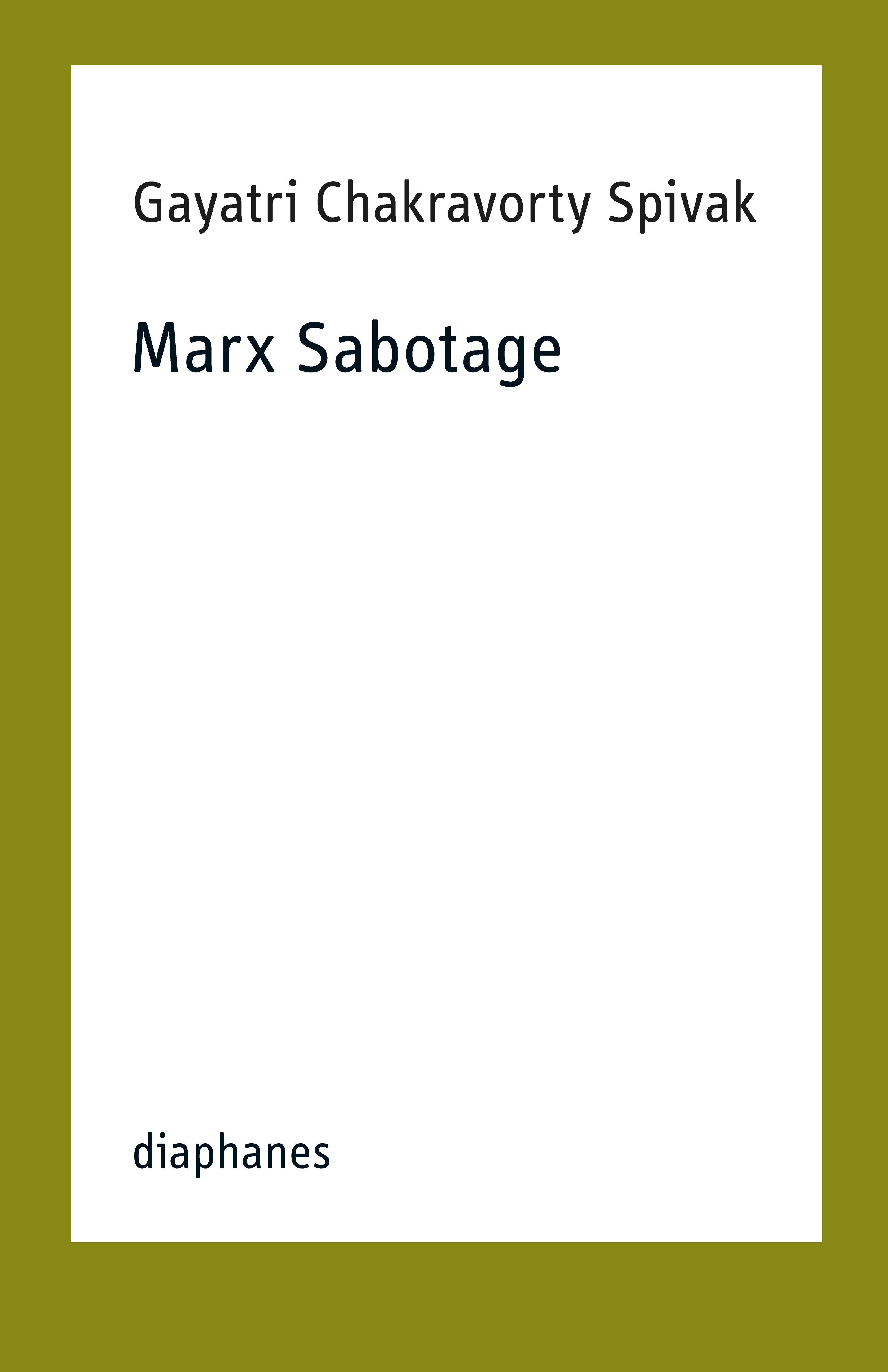 Vorderes Coverbild Marx Sabotage