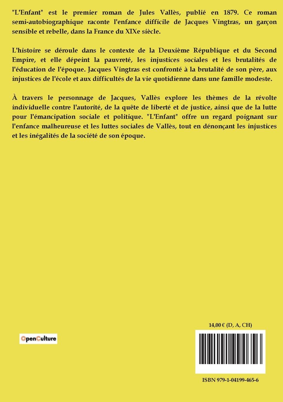 Rückseitencover L'Enfant