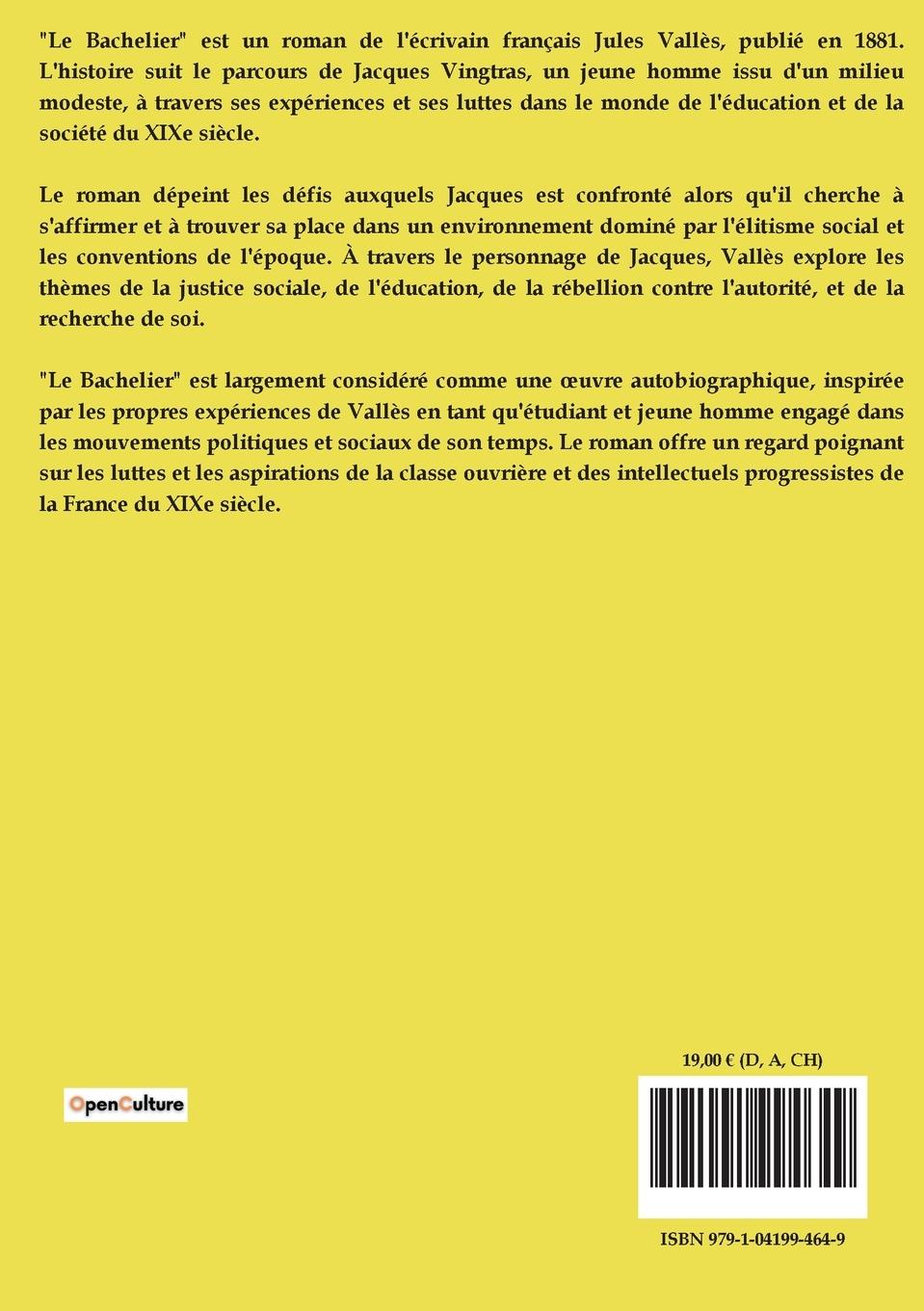 Rückseitencover Le Bachelier