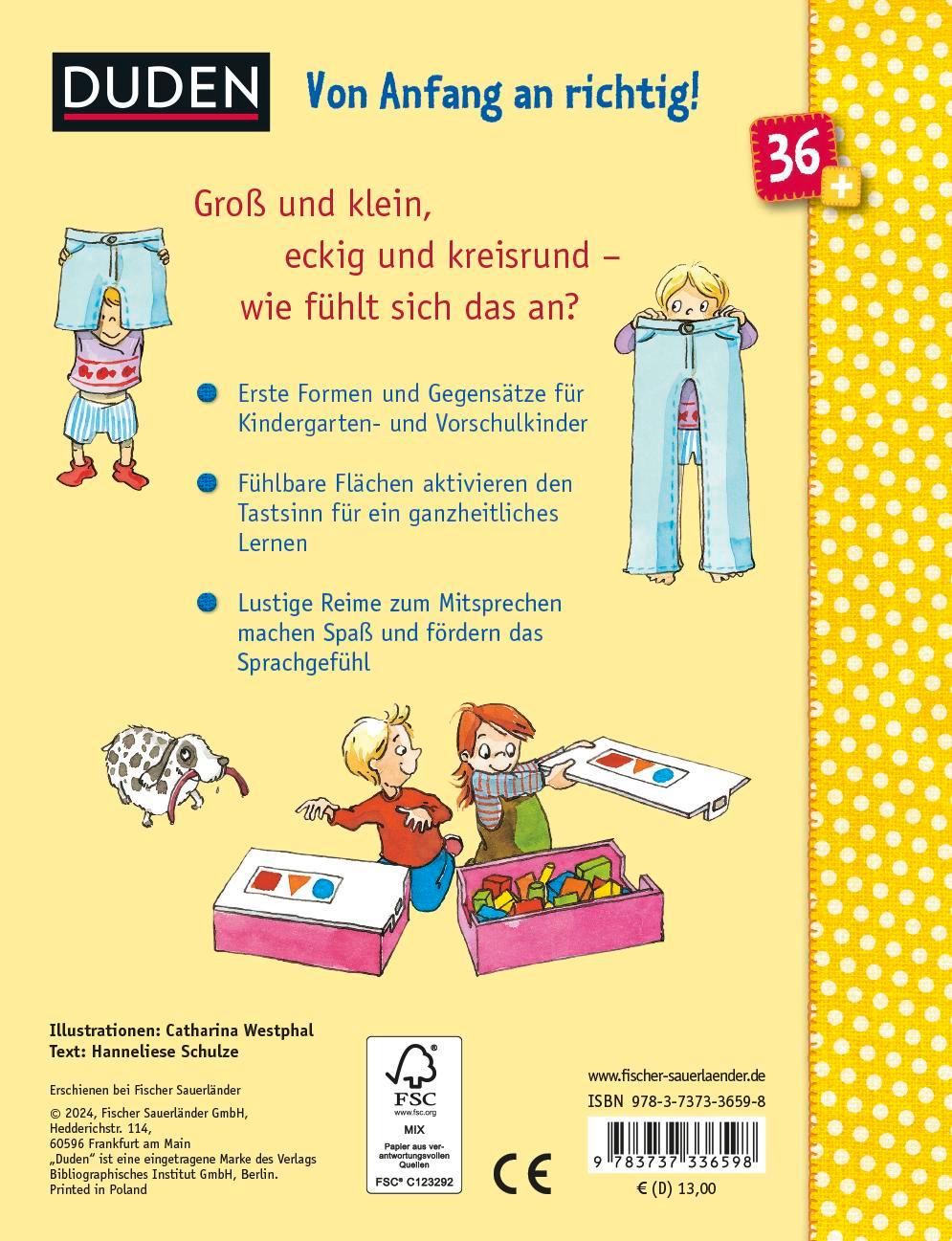 Rückseitencover Duden 36+: Formen und Gegensätze