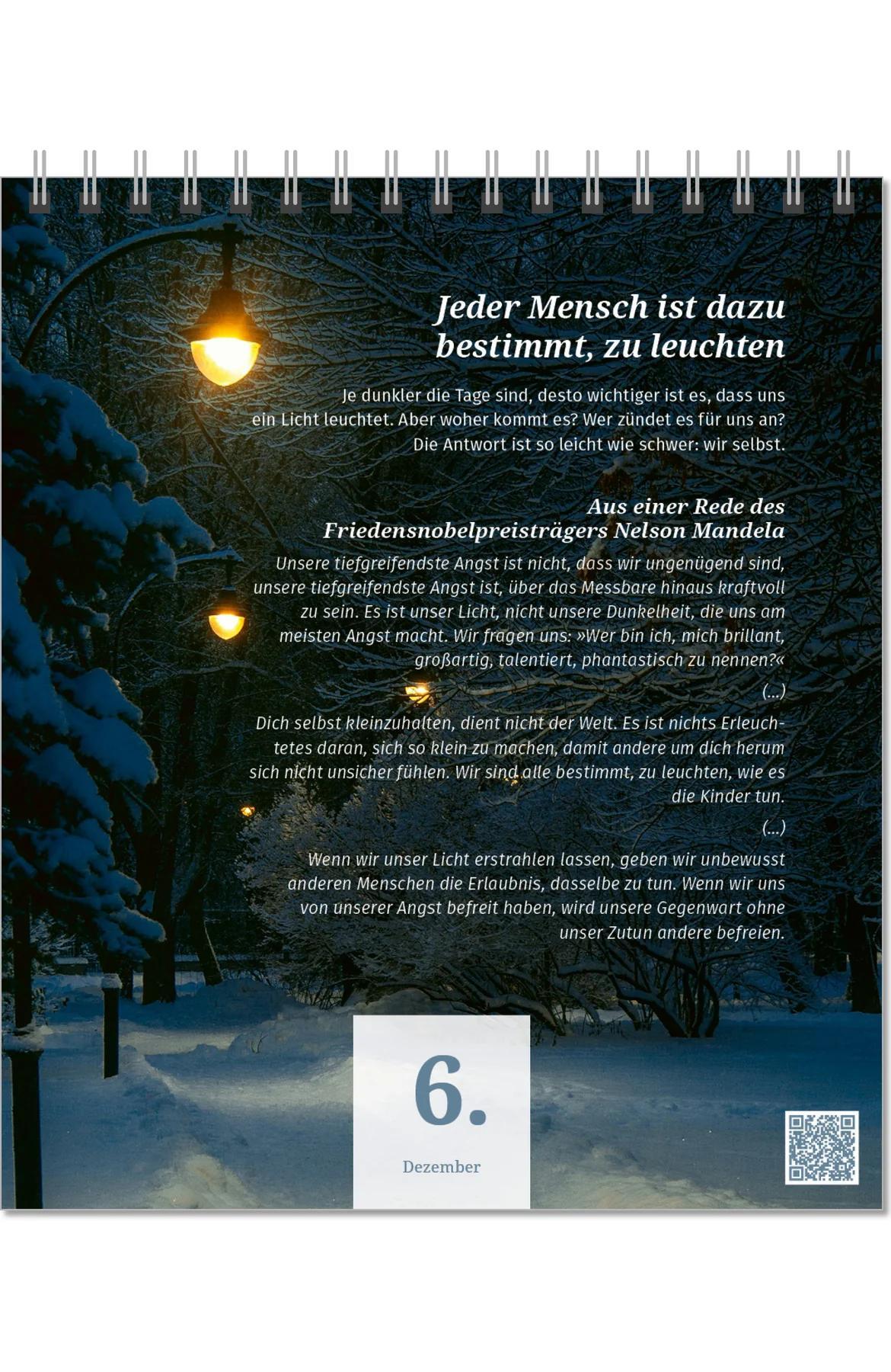 Beispielinhalt (Bild) Der Lebensfreude-Adventskalender 2024