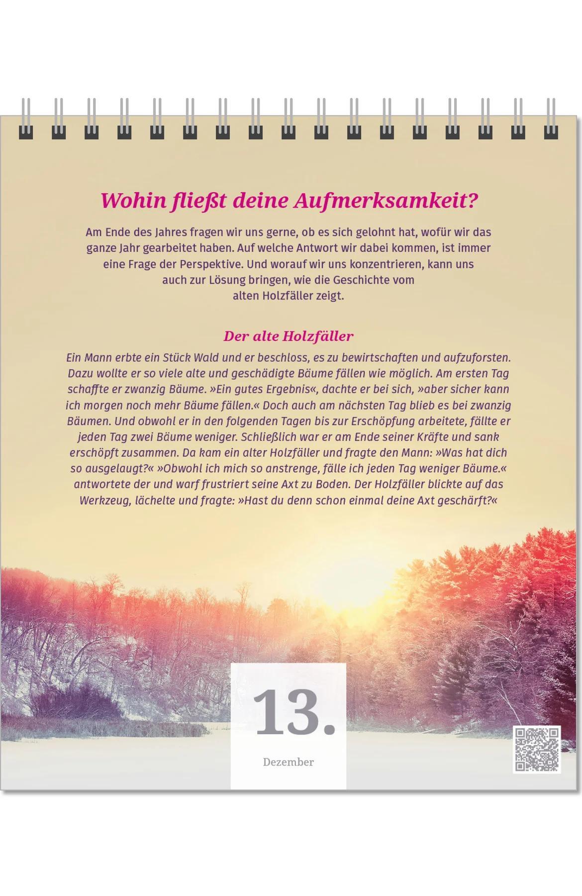 Beispielinhalt (Bild) Der Lebensfreude-Adventskalender 2024