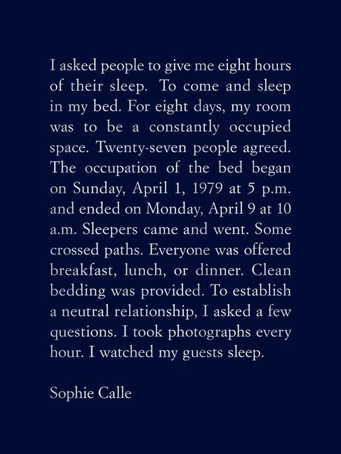 Vorderes Coverbild Sophie Calle: The Sleepers