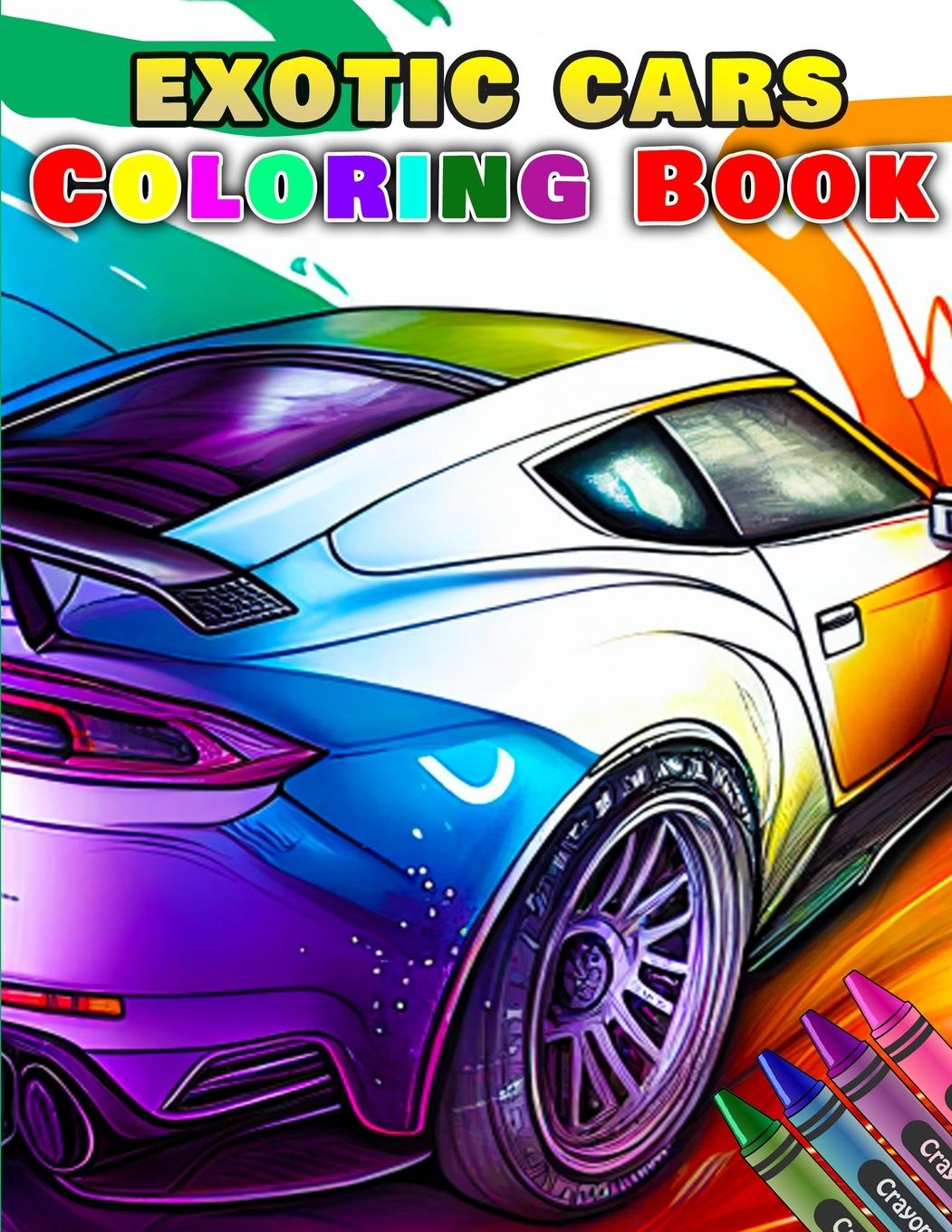 Vorderes Coverbild Exotic Car Coloring Book